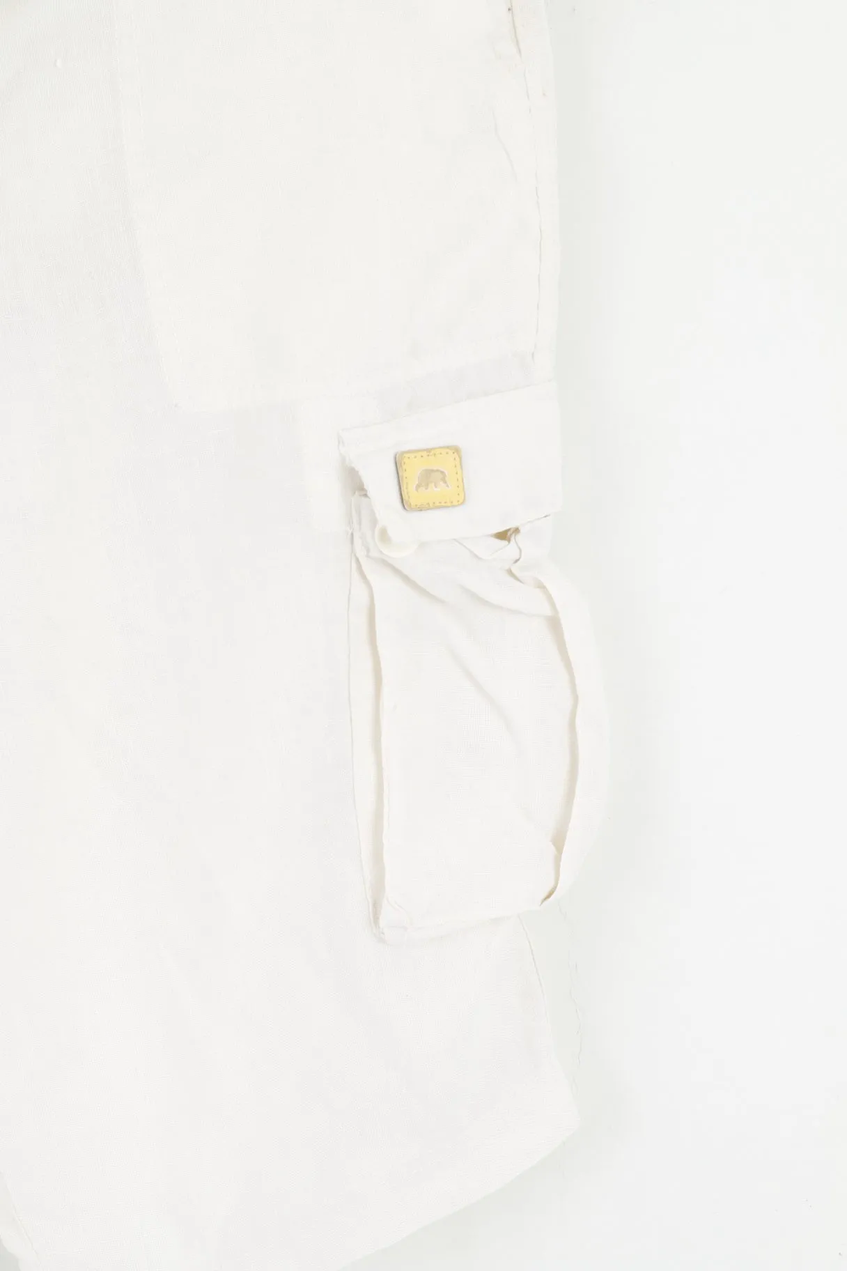 Acquafredda Mens 54 XL Shorts Beige 100% Linen Made in Italy Summer