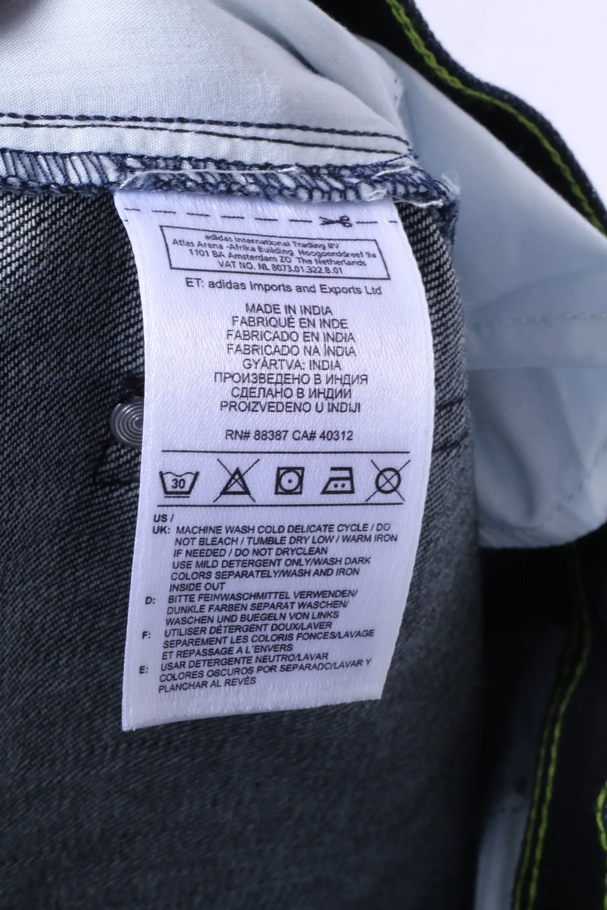 Adidas NEO Drop Crotch Mens W30 L32 Jeans Trousers Navy Cotton Pants