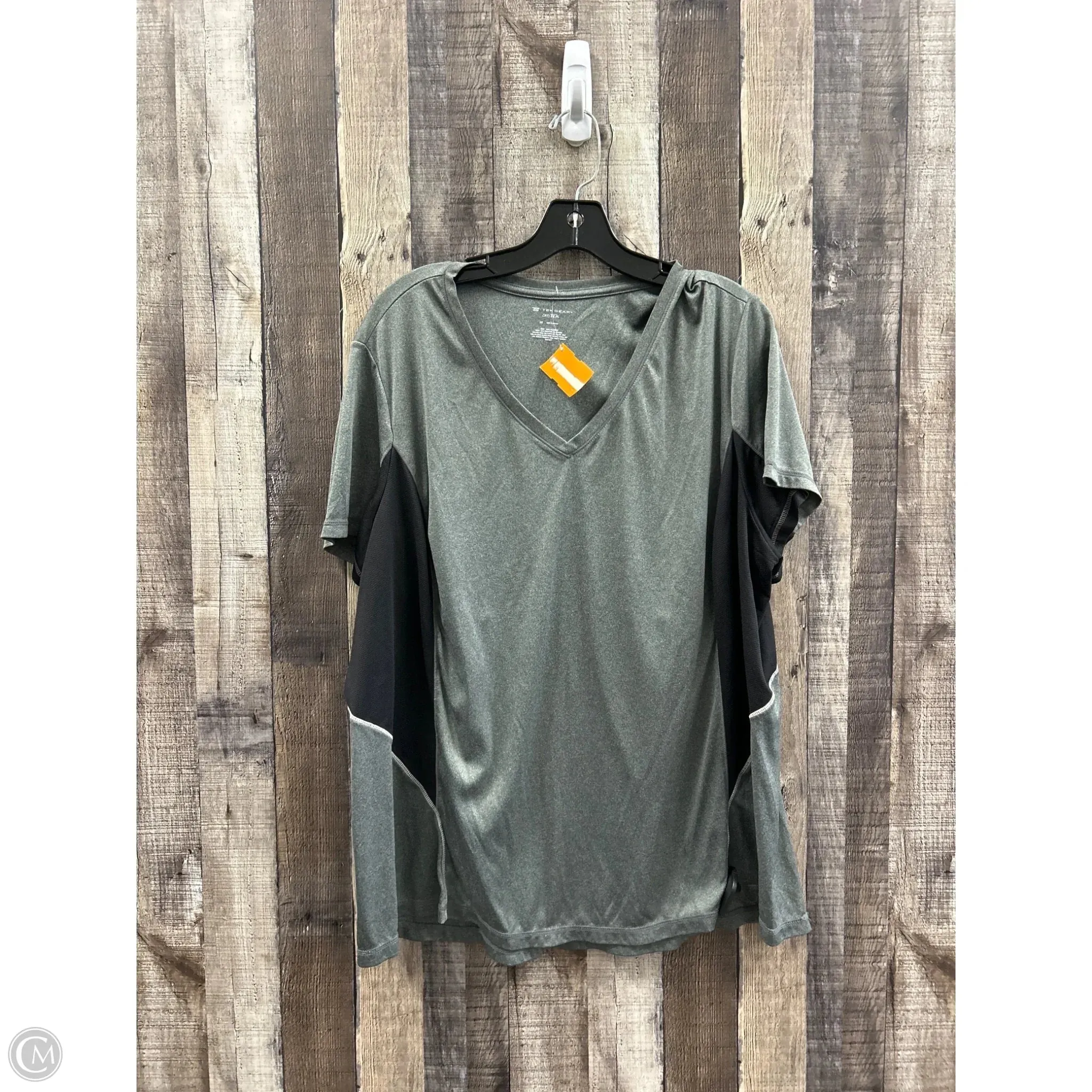 Athletic Top Short Sleeve By Tek Gear In Grey, Size: 3x