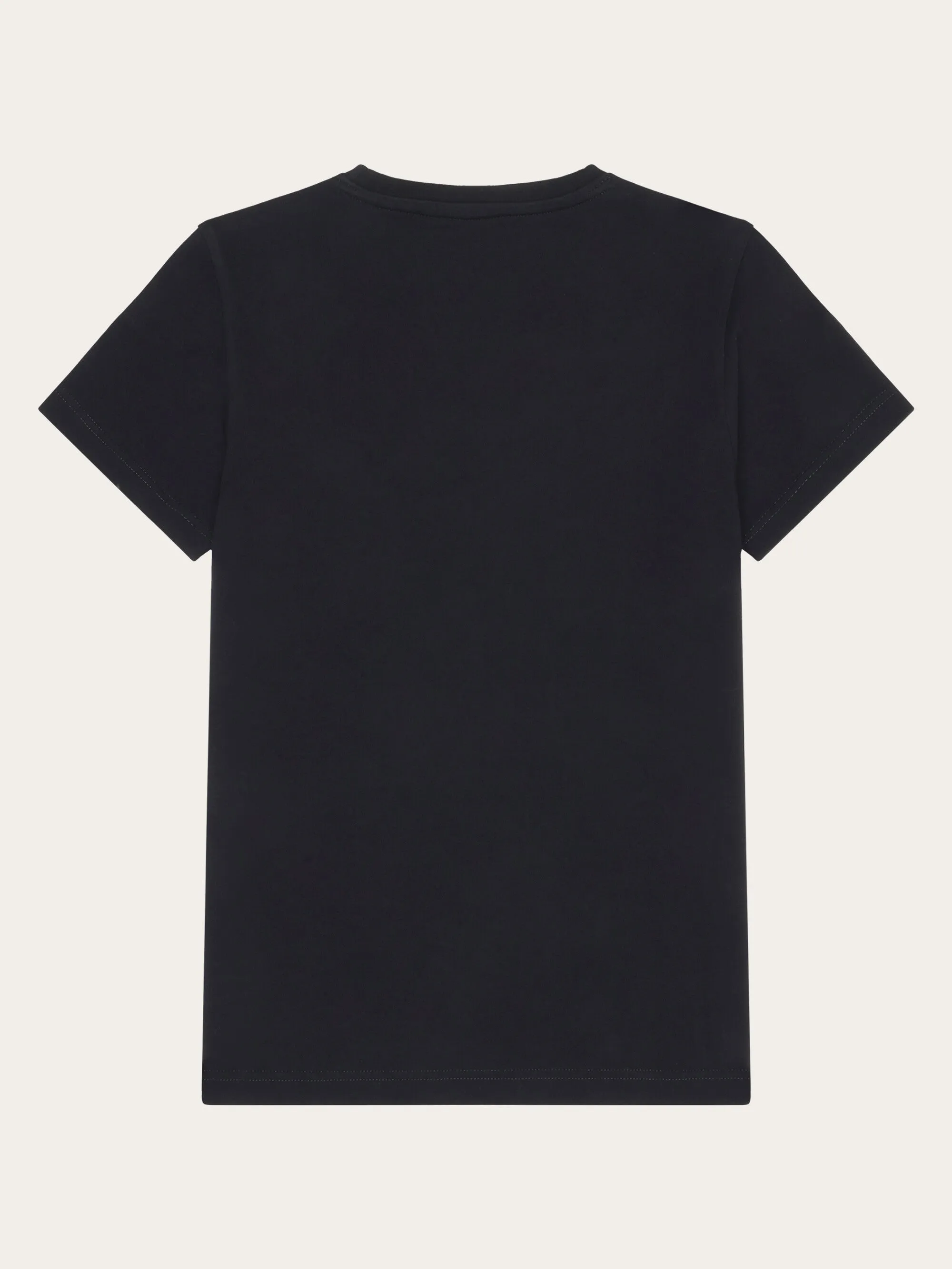 Basic badge tee - Regenerative Organic Certified - GOTS/Vegan - Black Jet Knowledge Cotton