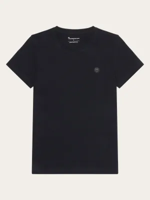 Basic badge tee - Regenerative Organic Certified - GOTS/Vegan - Black Jet Knowledge Cotton
