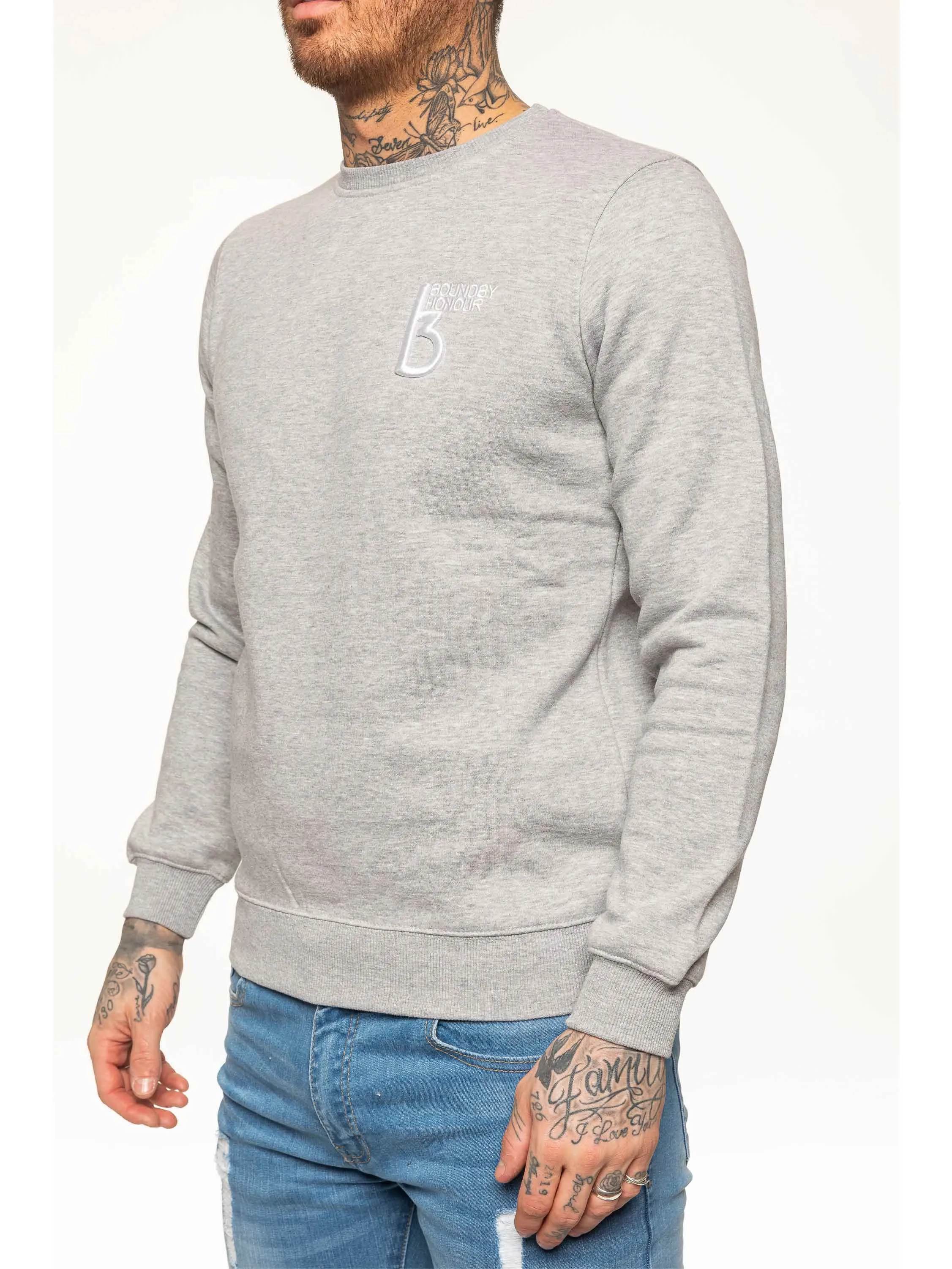 BBH Mens Plain Sweatshirt Crew Neck Jersey Fleece  | Bound By Honour