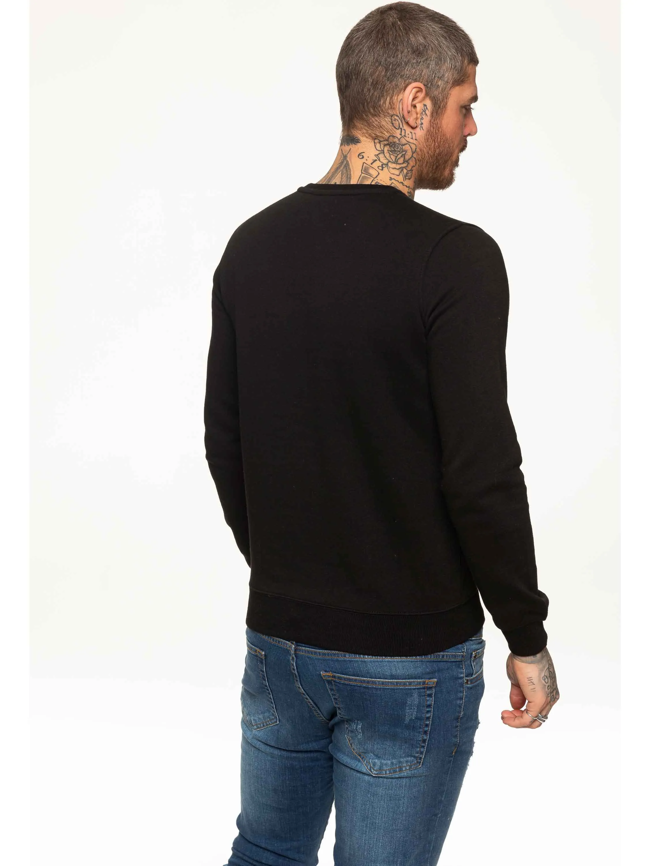 BBH Mens Plain Sweatshirt Crew Neck Jersey Fleece  | Bound By Honour