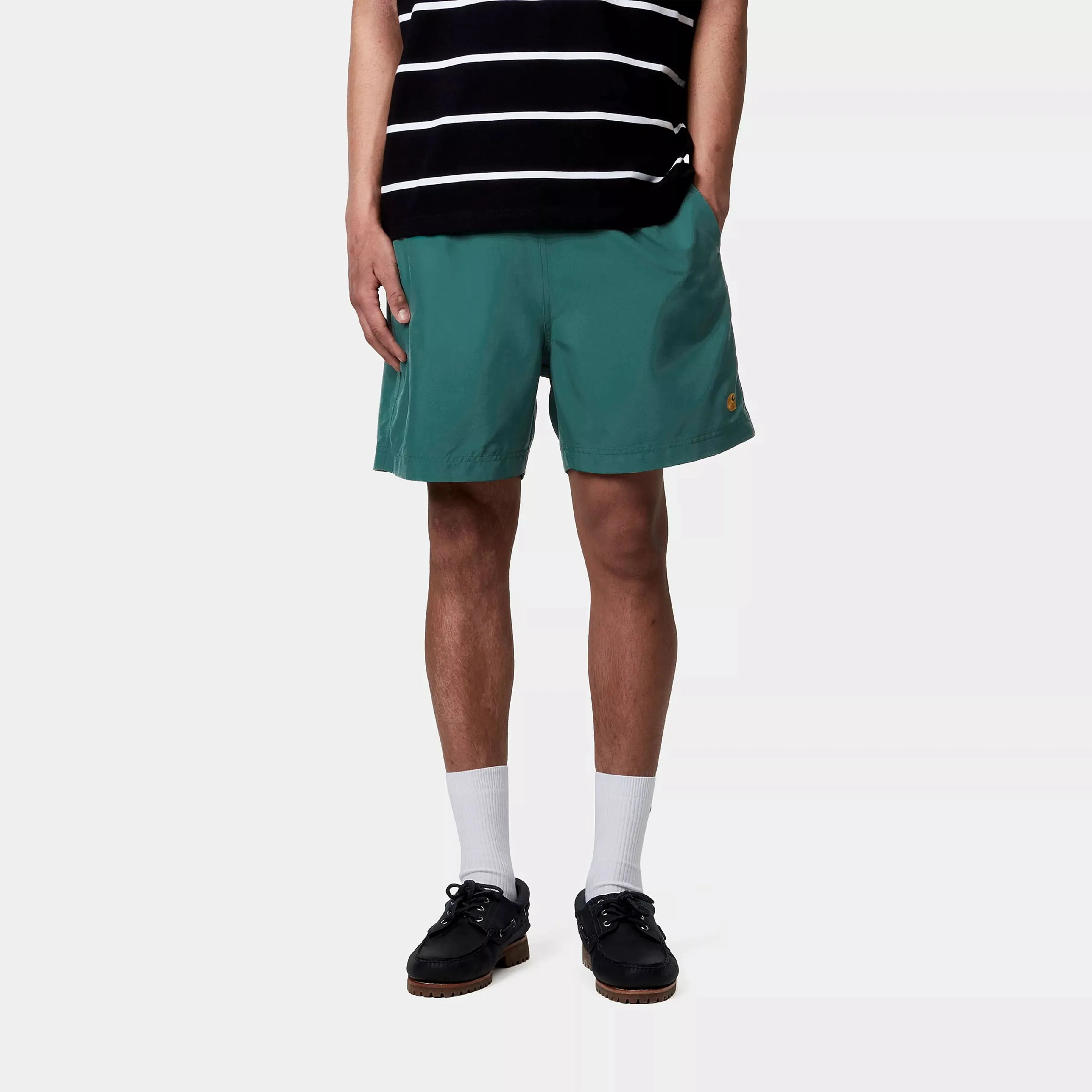 Carhartt WIP Chase Swim Trunks Rainforest / Gold
