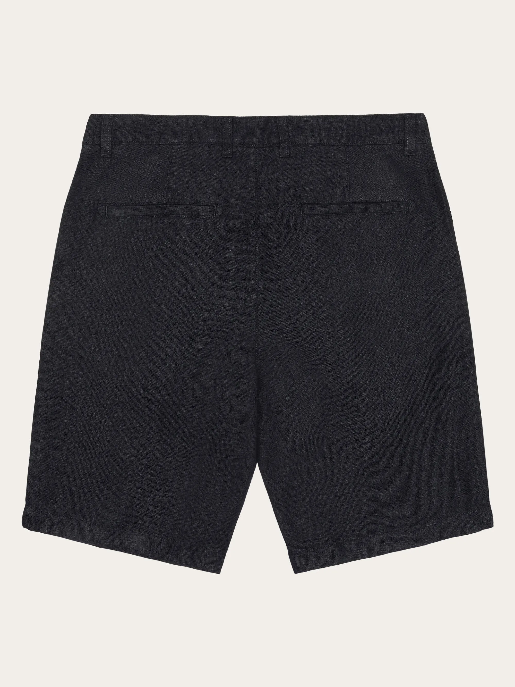 CHUCK regular linen shorts - GOTS/Vegan - Black Jet Knowledge Cotton
