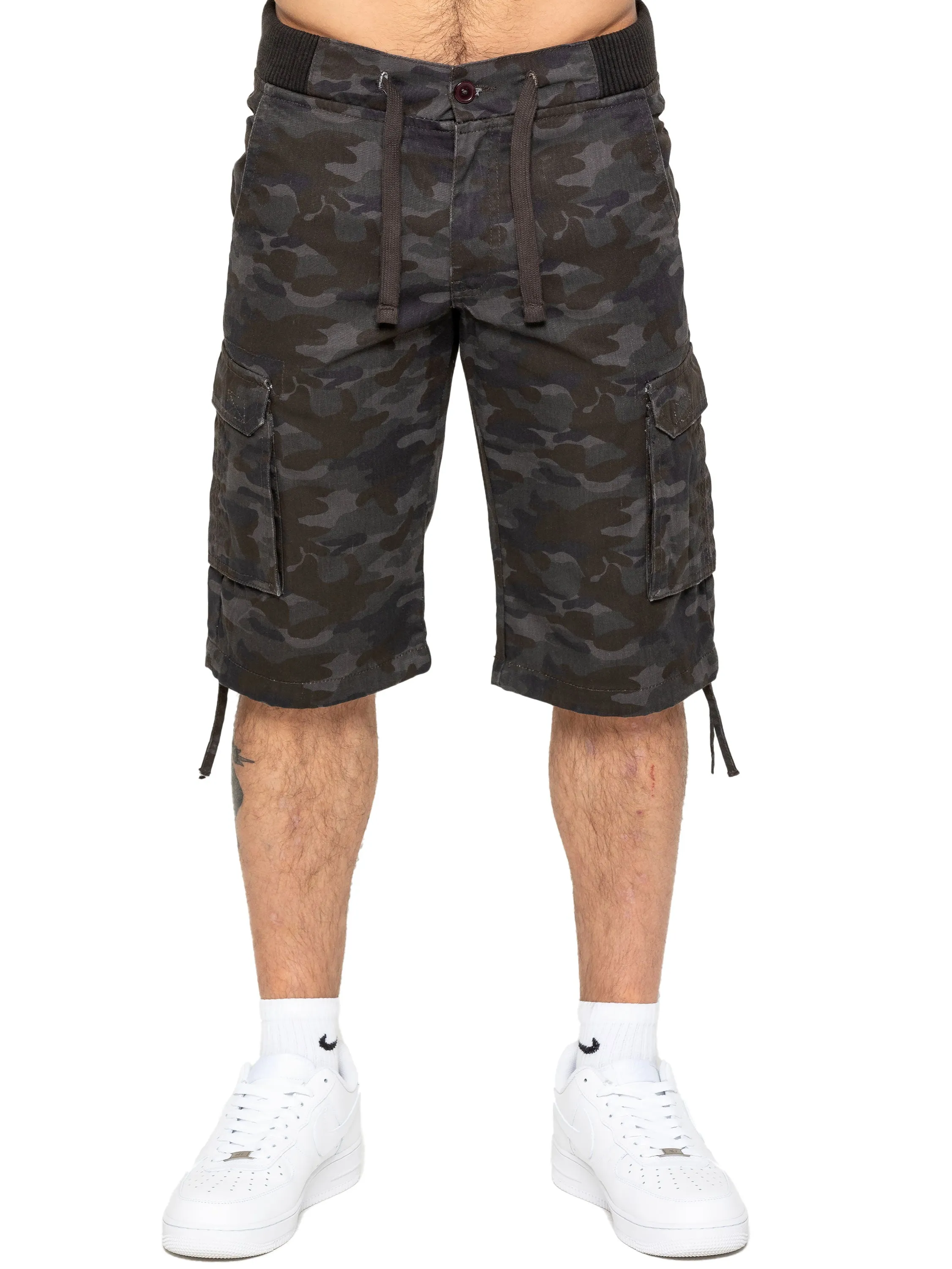 Enzo | Mens Cargo Combat Camo Shorts