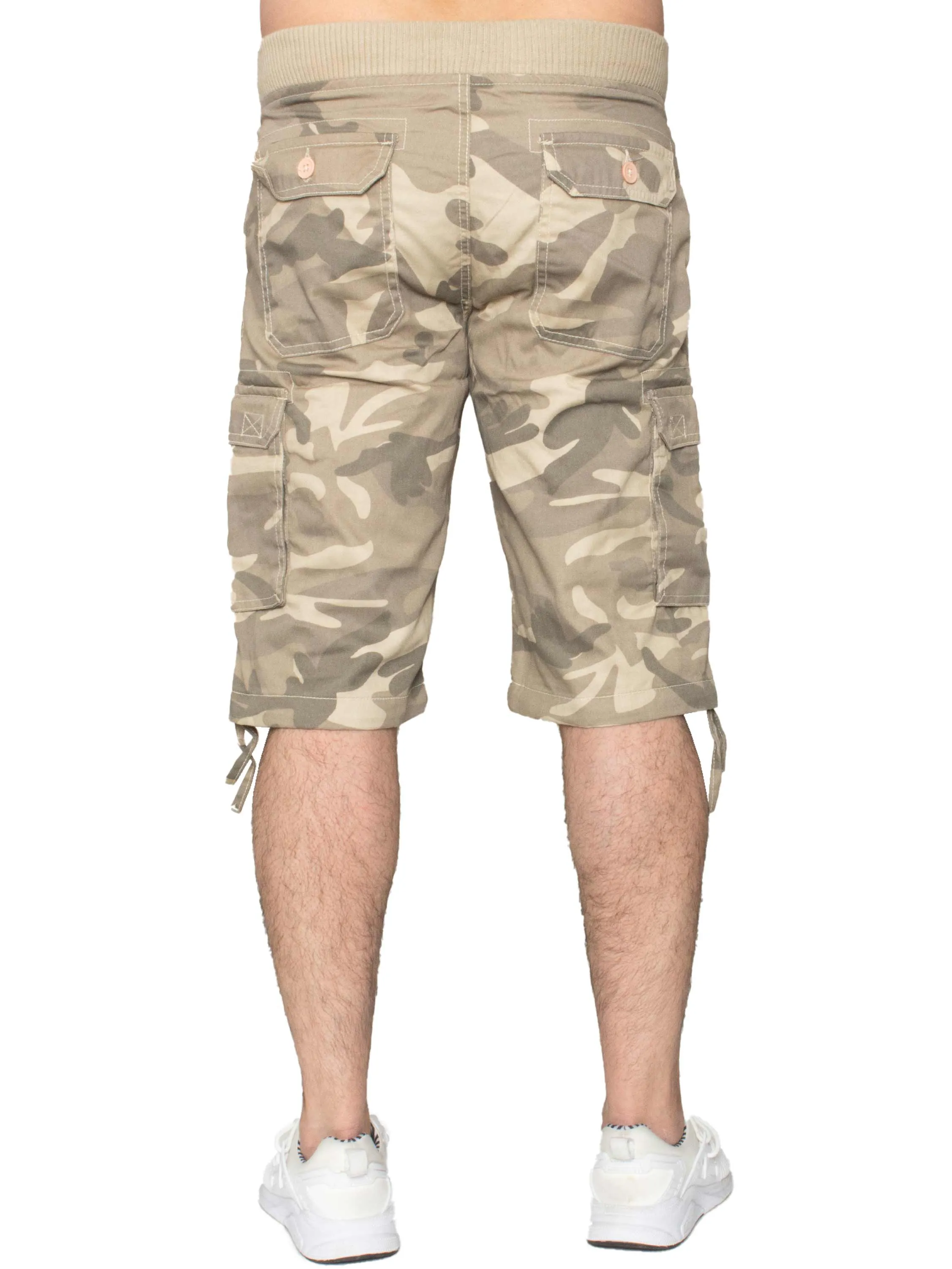 Enzo | Mens Cargo Combat Camo Shorts