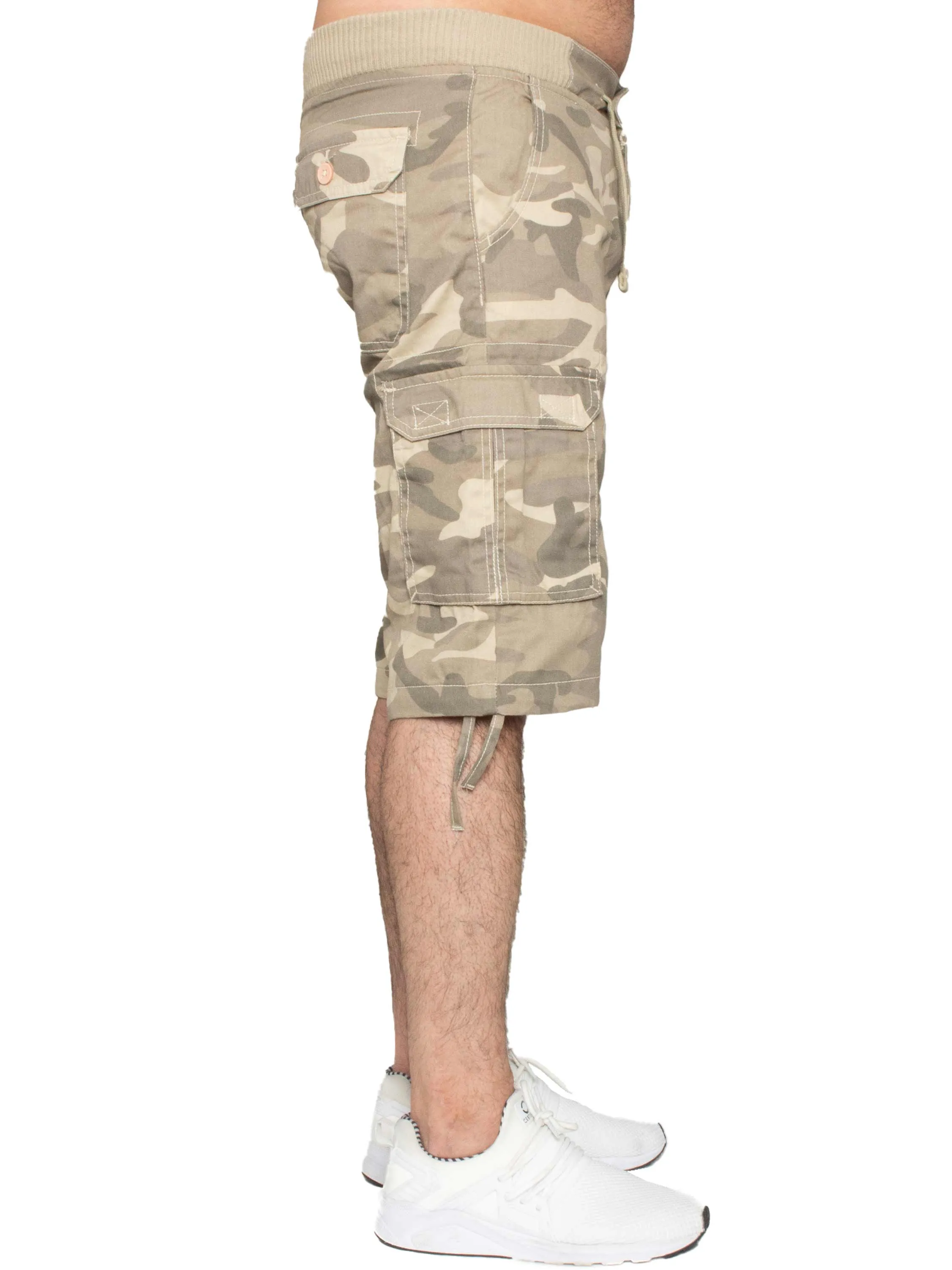 Enzo | Mens Cargo Combat Camo Shorts