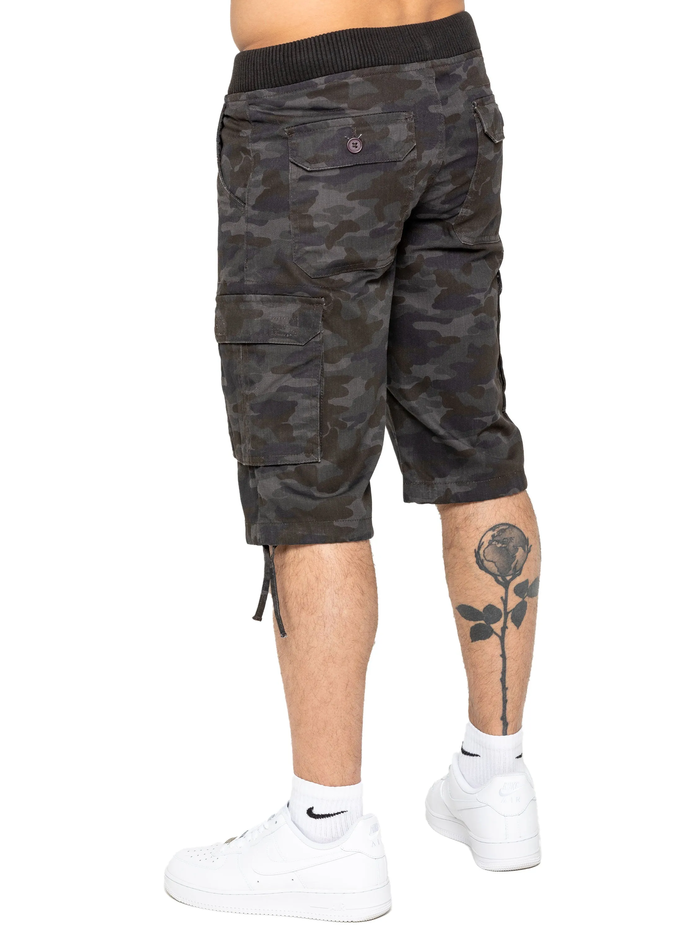 Enzo | Mens Cargo Combat Camo Shorts