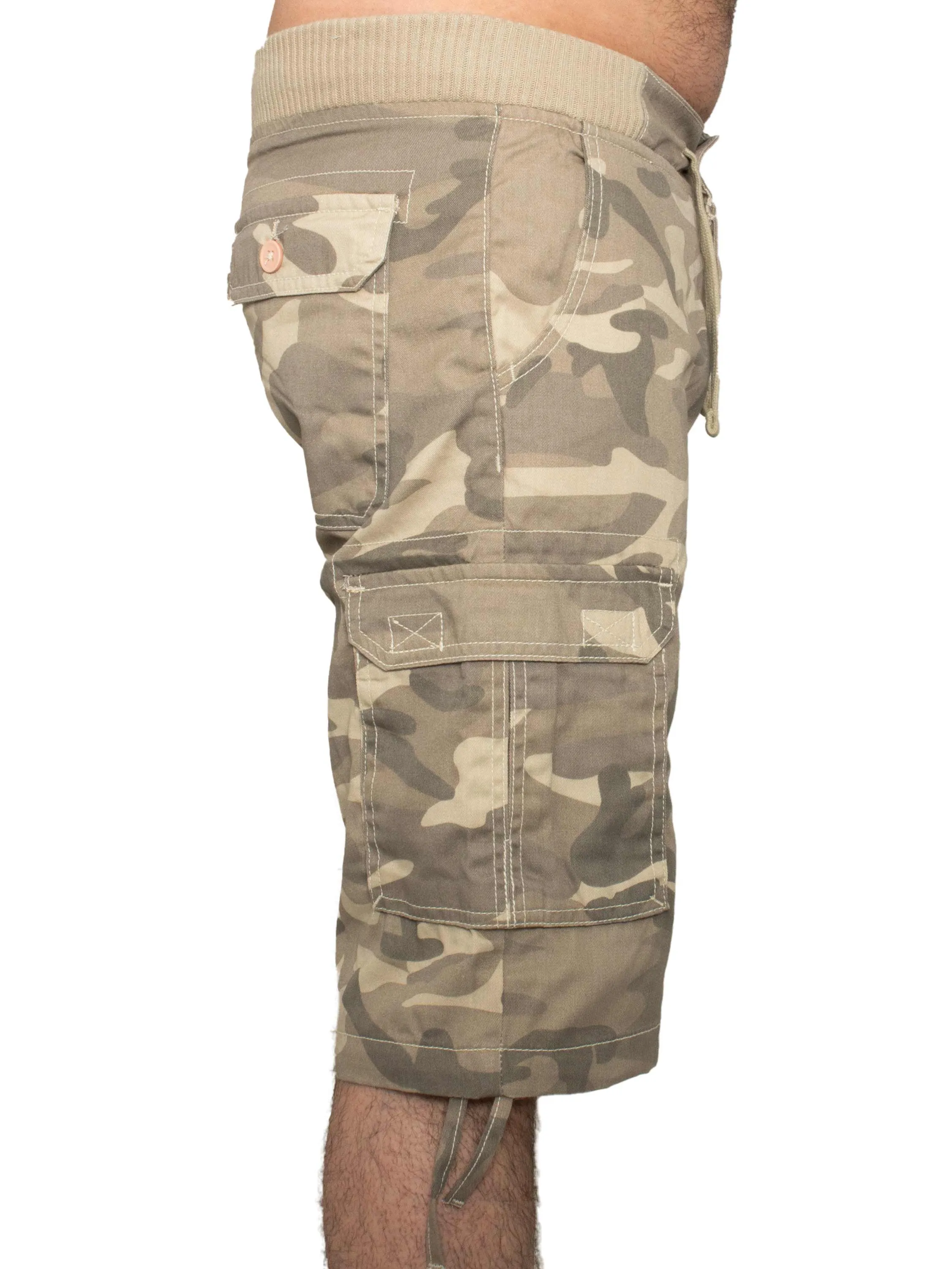 Enzo | Mens Cargo Combat Camo Shorts