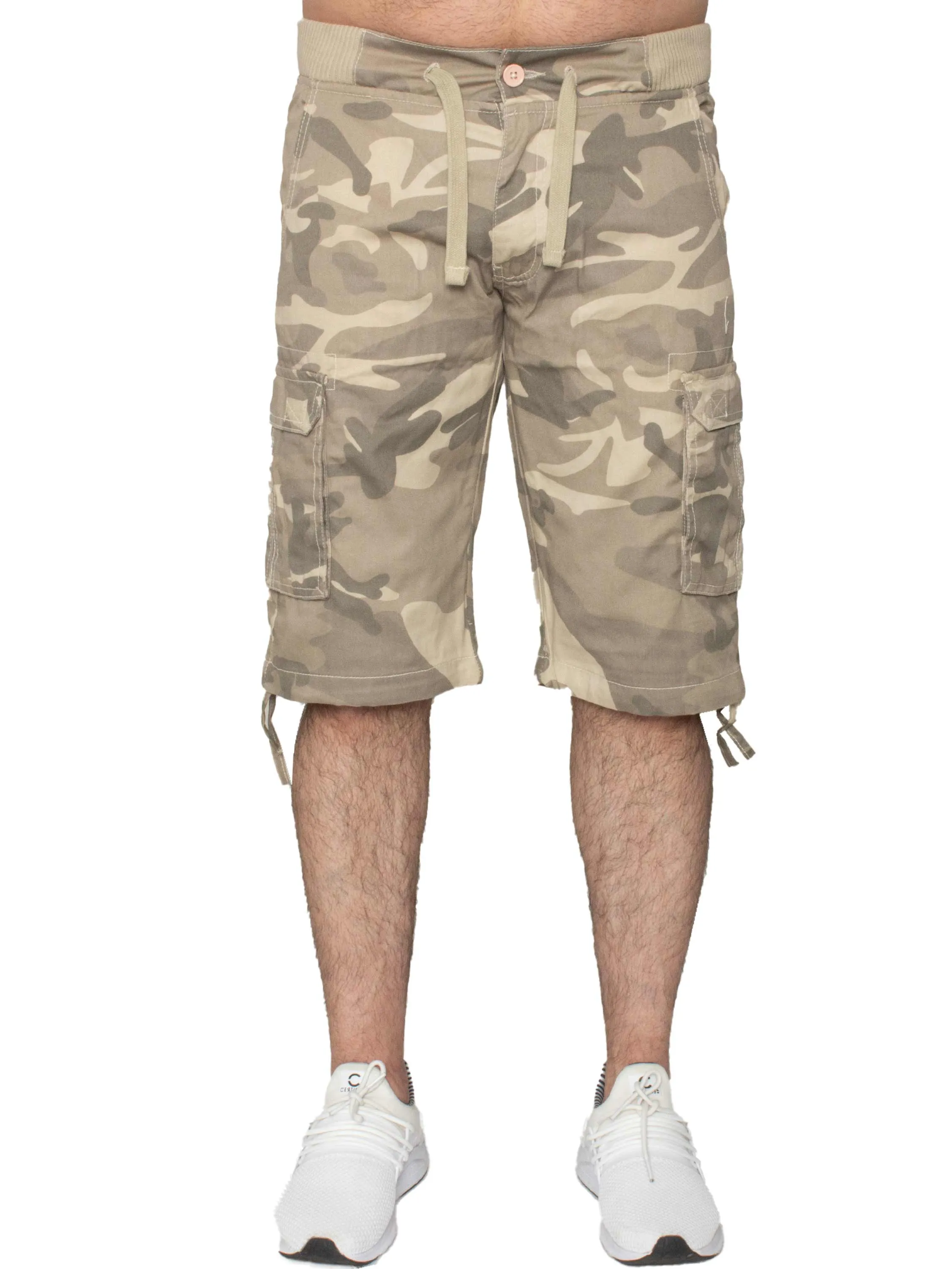 Enzo | Mens Cargo Combat Camo Shorts