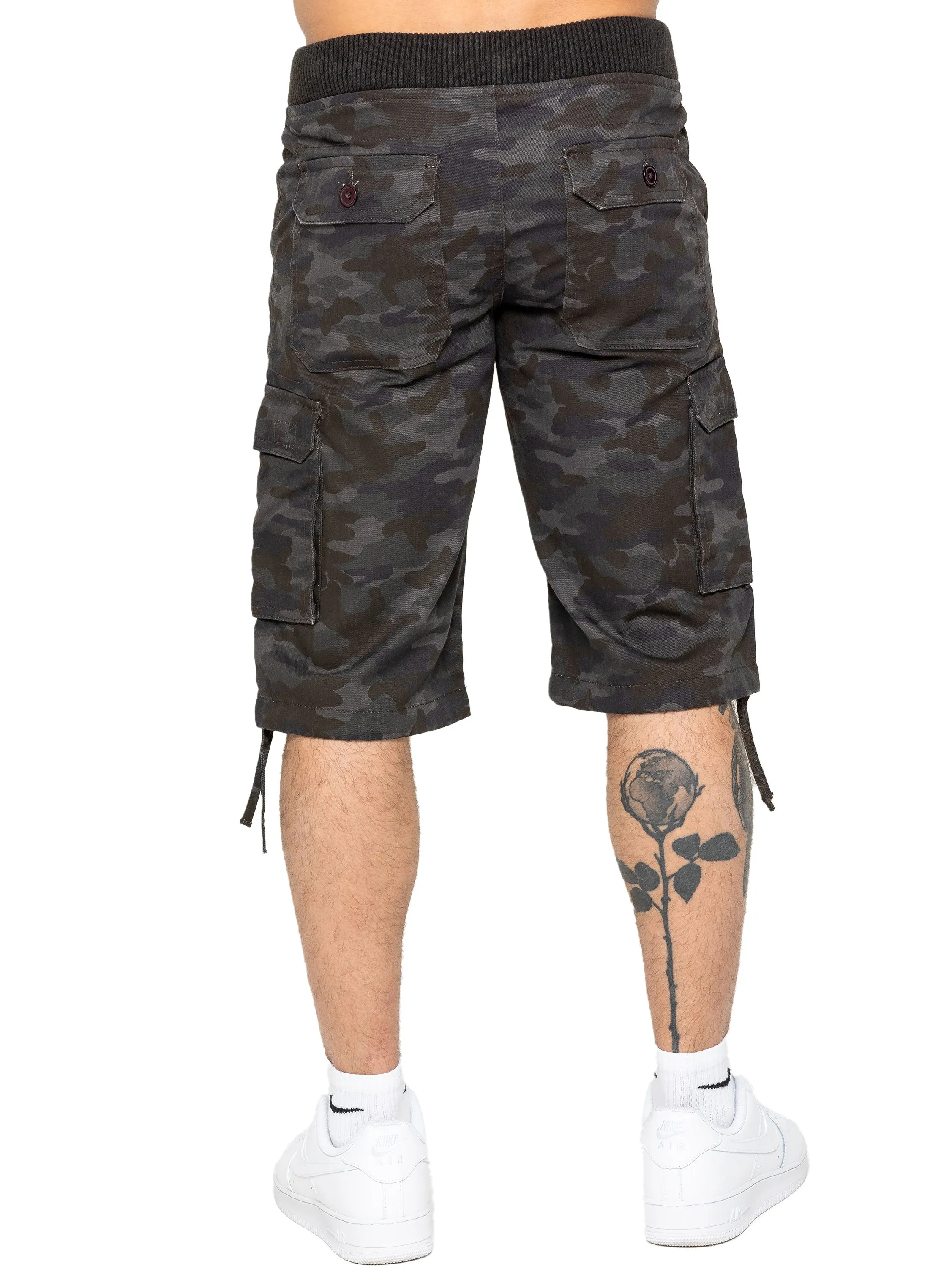 Enzo | Mens Cargo Combat Camo Shorts