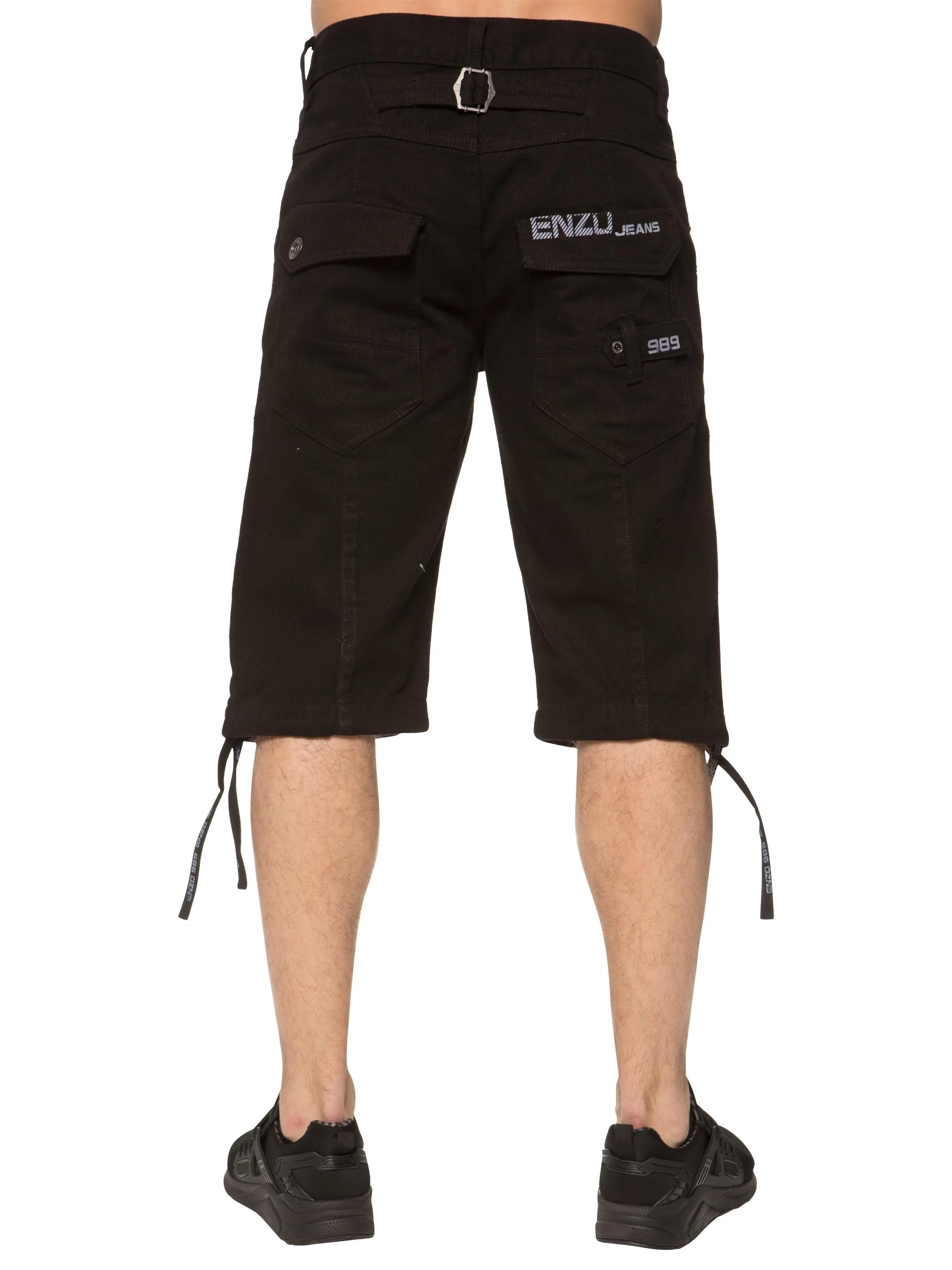 Enzo | Mens Cargo Denim Shorts