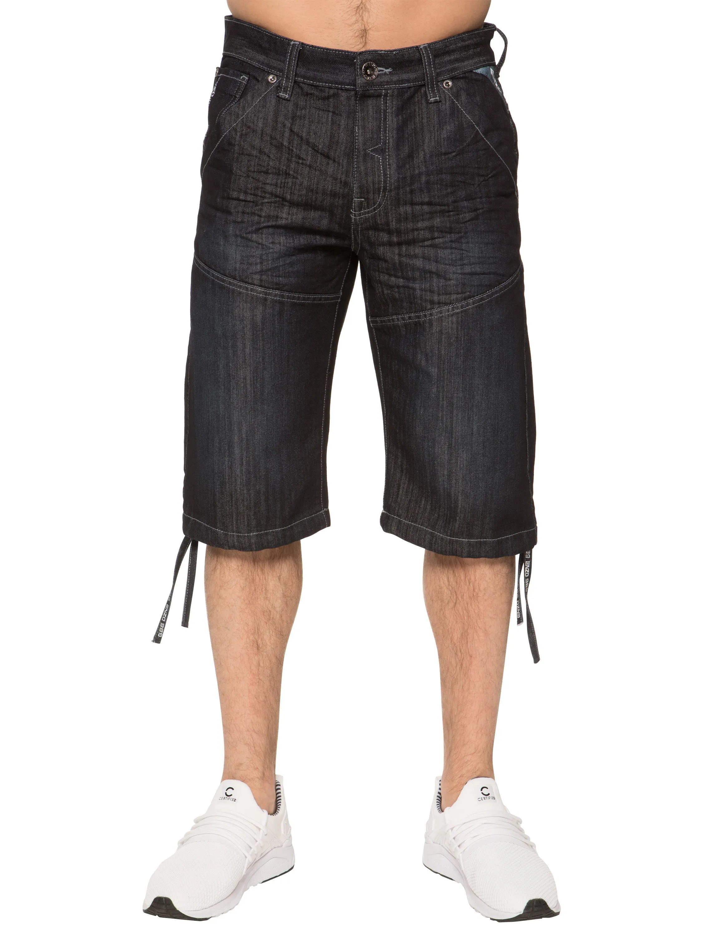 Enzo | Mens Cargo Denim Shorts