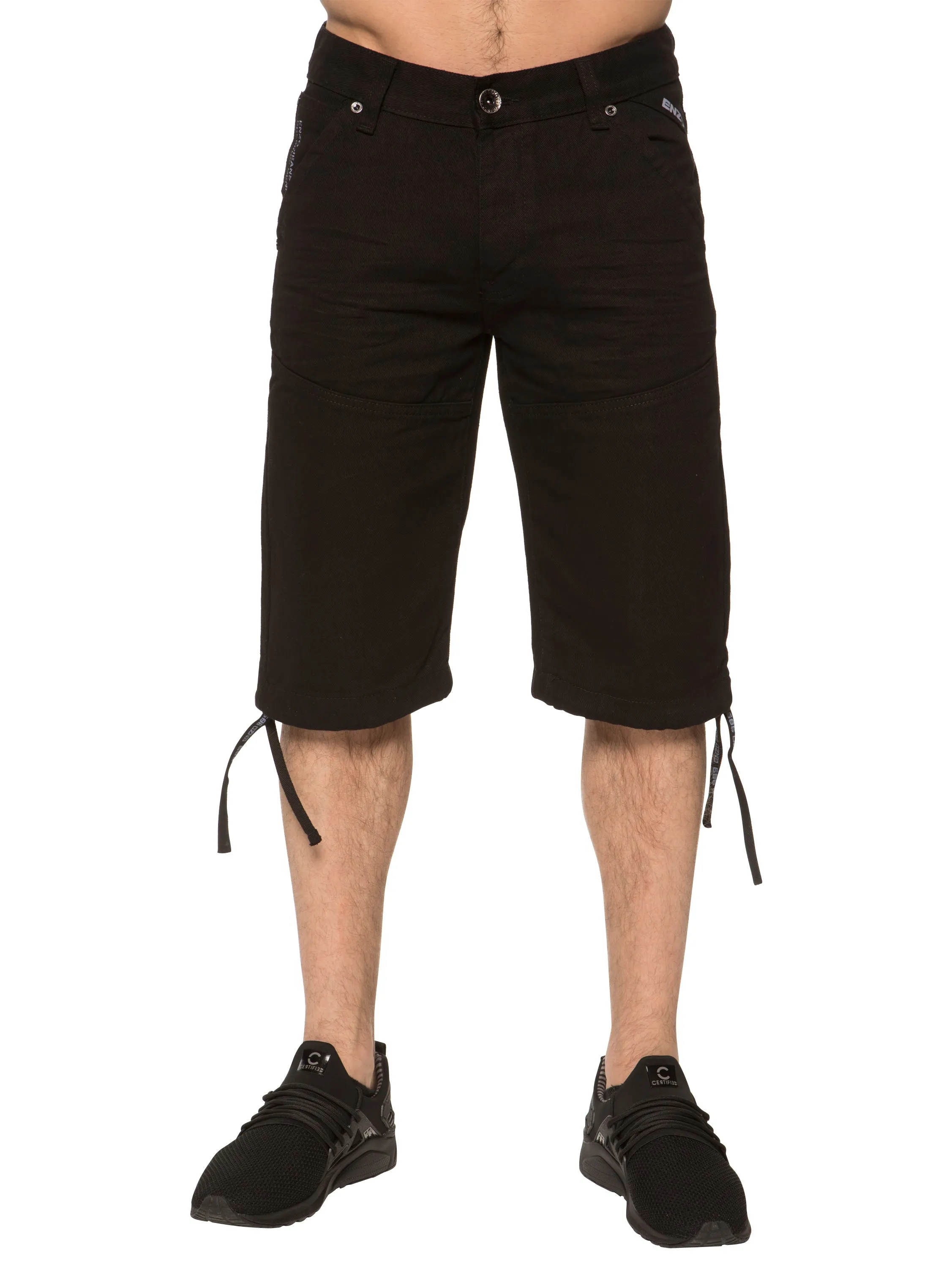 Enzo | Mens Cargo Denim Shorts