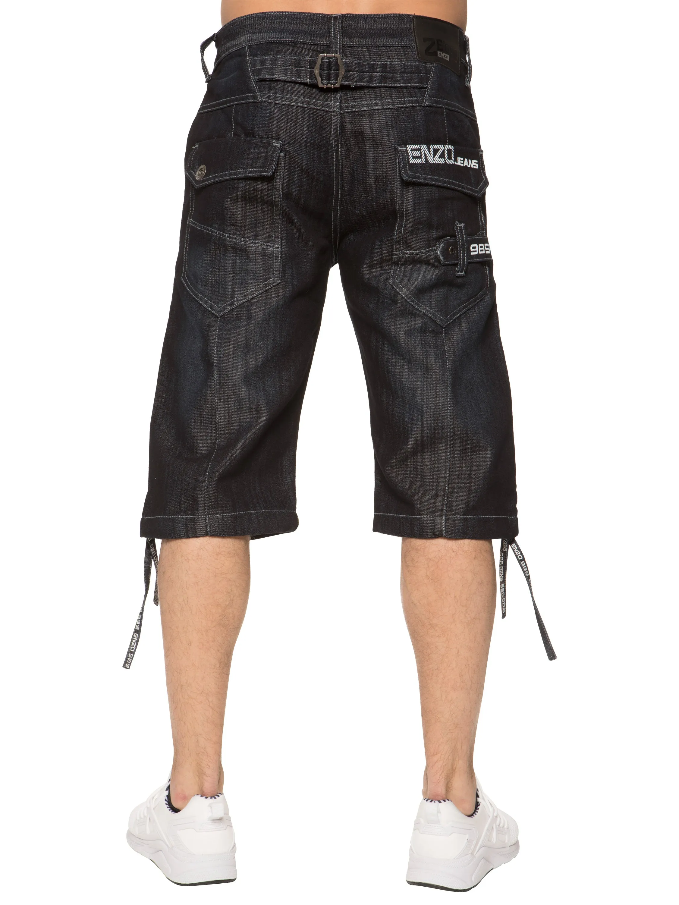 Enzo | Mens Cargo Denim Shorts