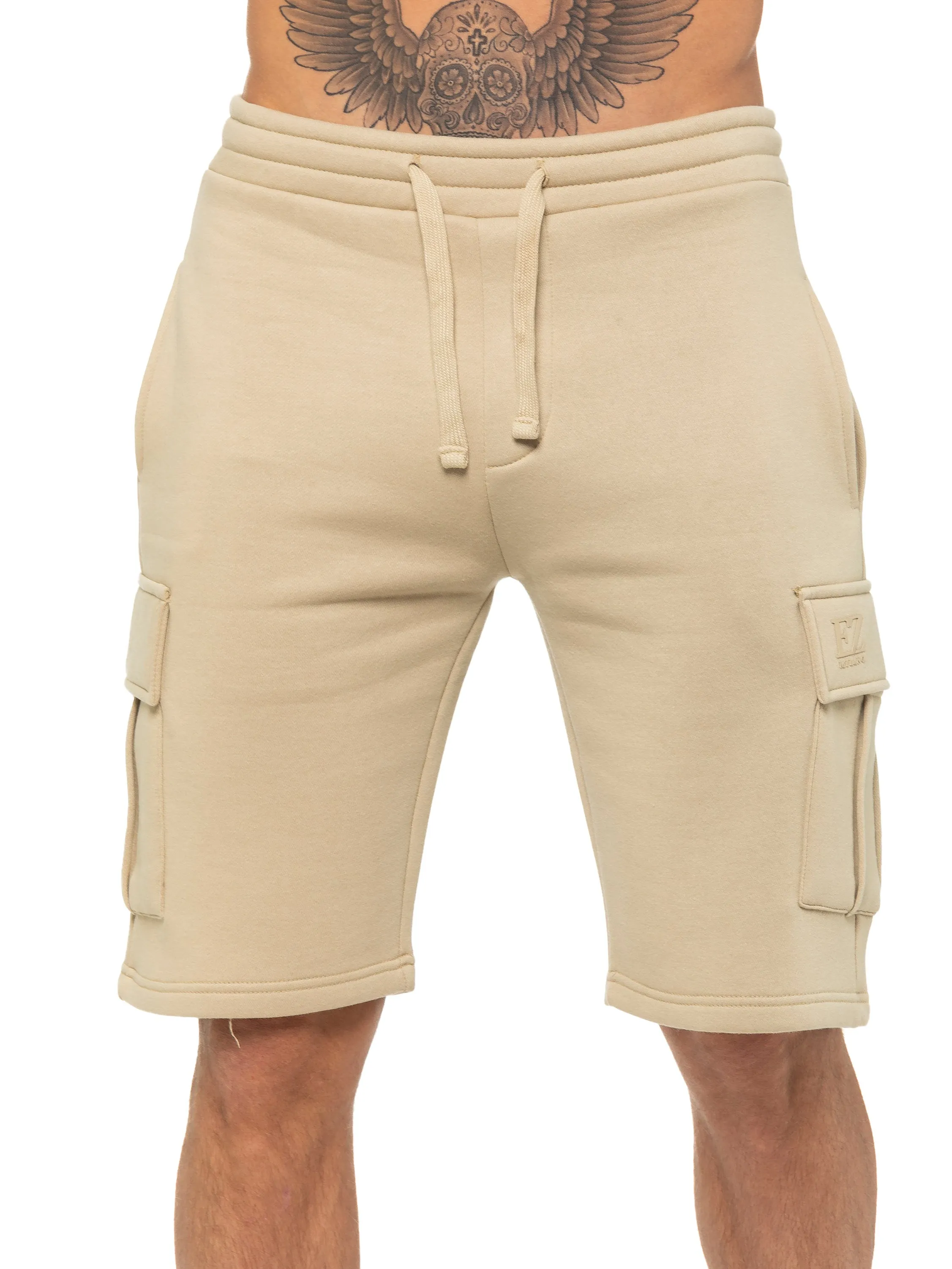 Enzo | Mens Cargo Fleece Shorts