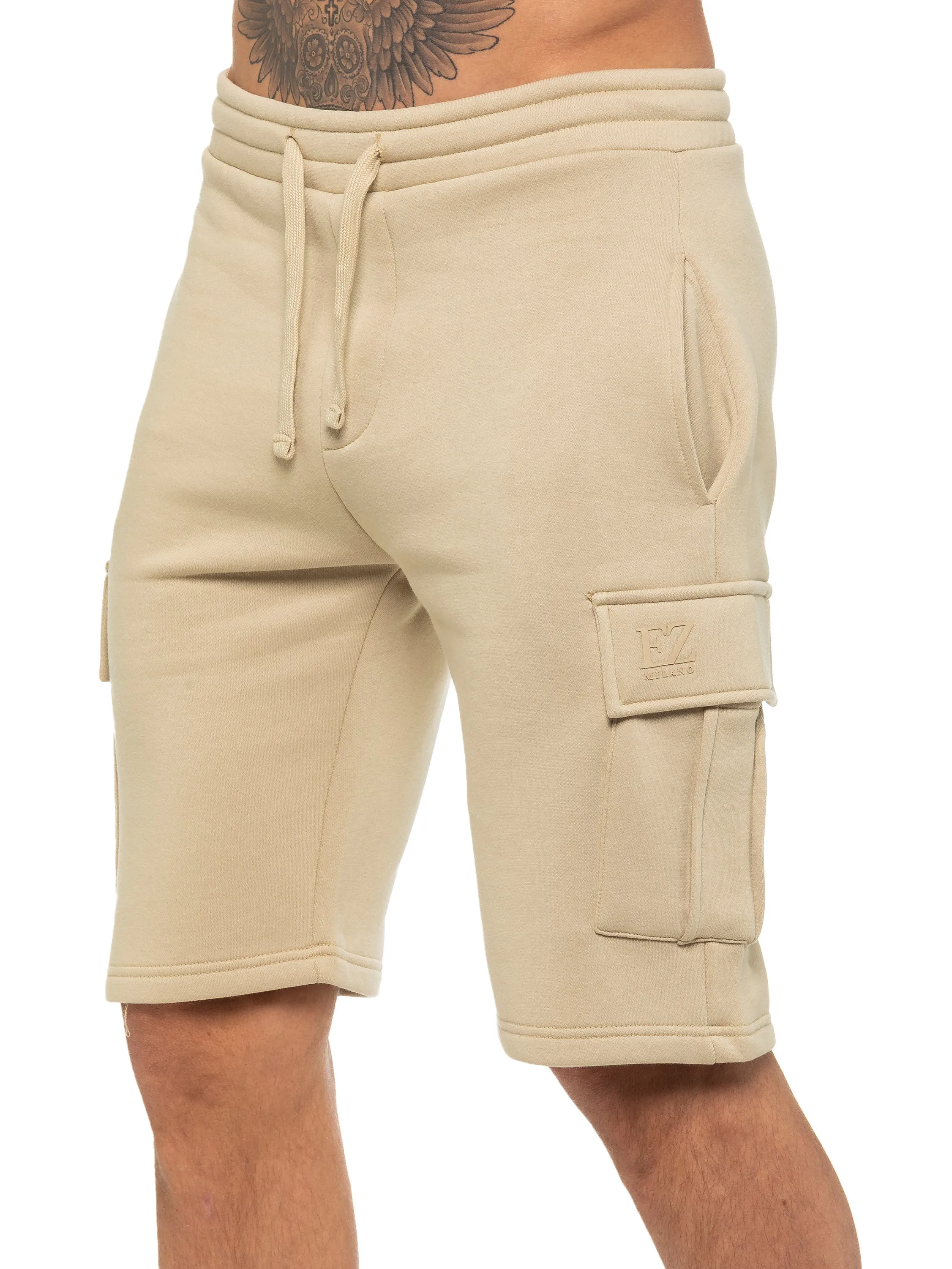 Enzo | Mens Cargo Fleece Shorts