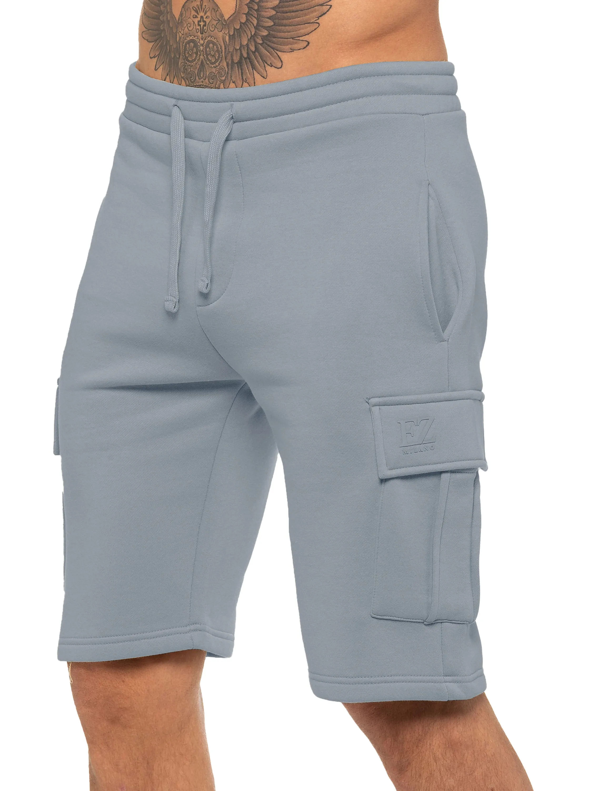 Enzo | Mens Cargo Fleece Shorts