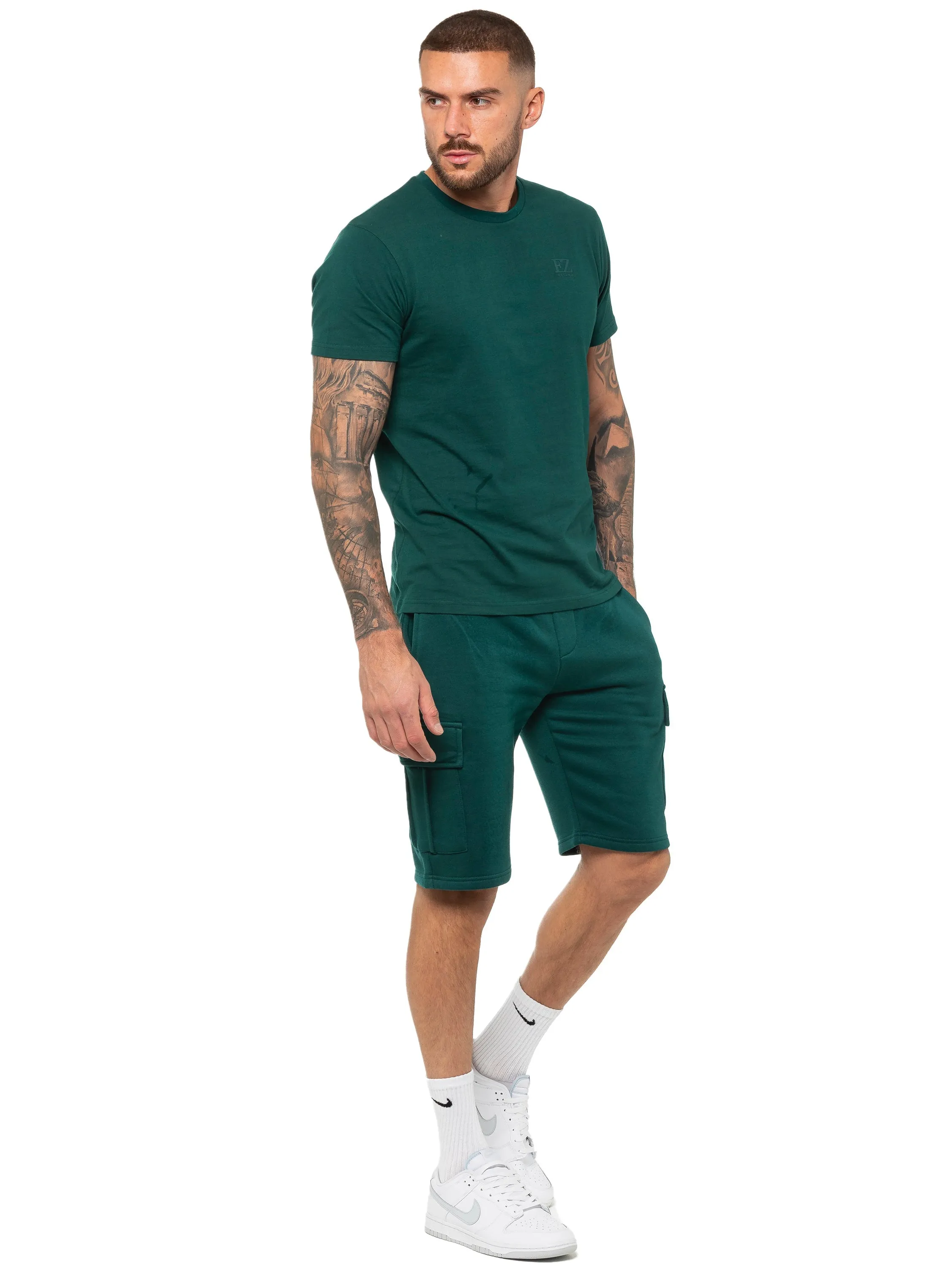 Enzo | Mens Cargo Fleece Shorts