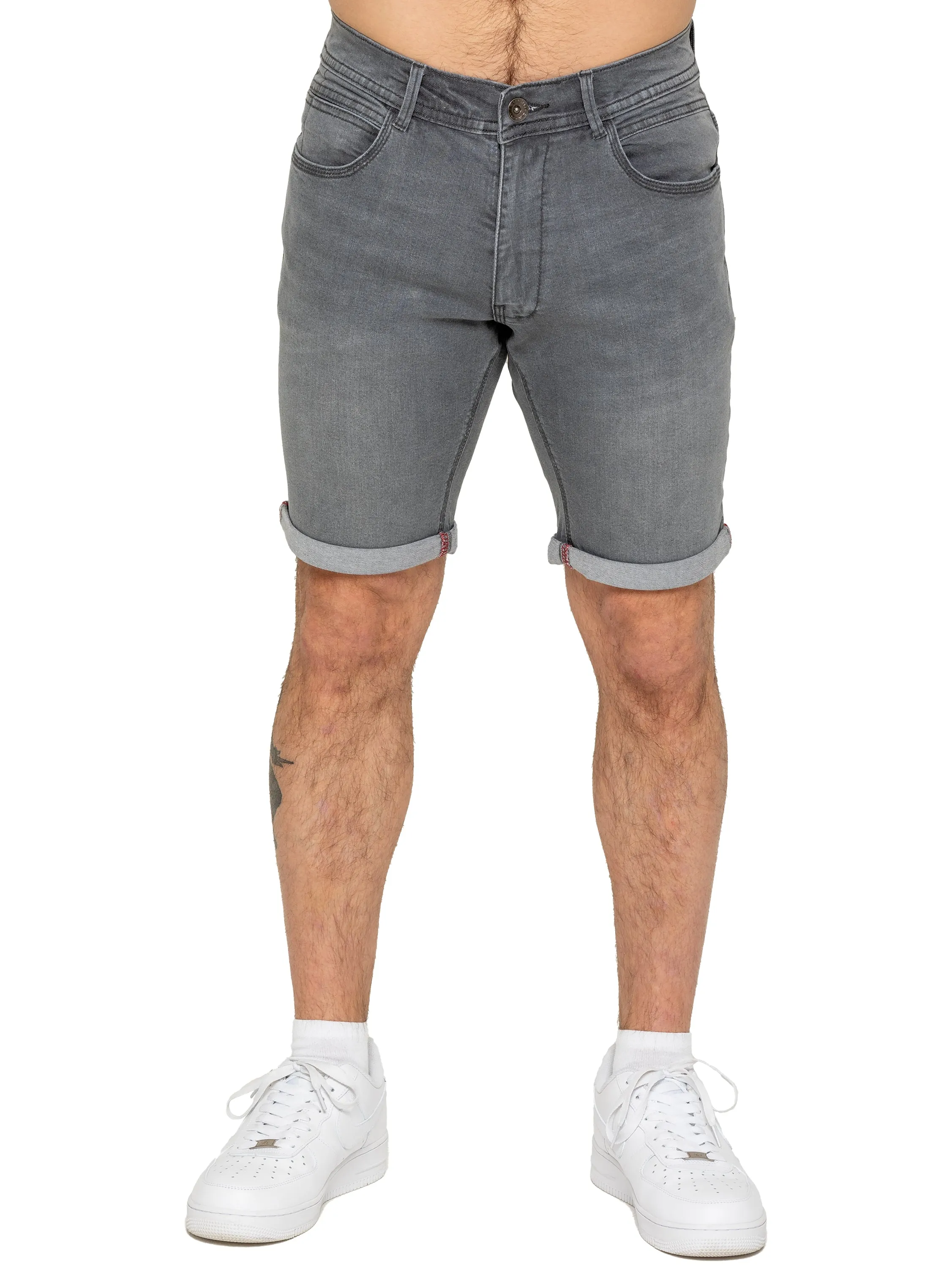 Enzo | Mens Denim Stretch Shorts