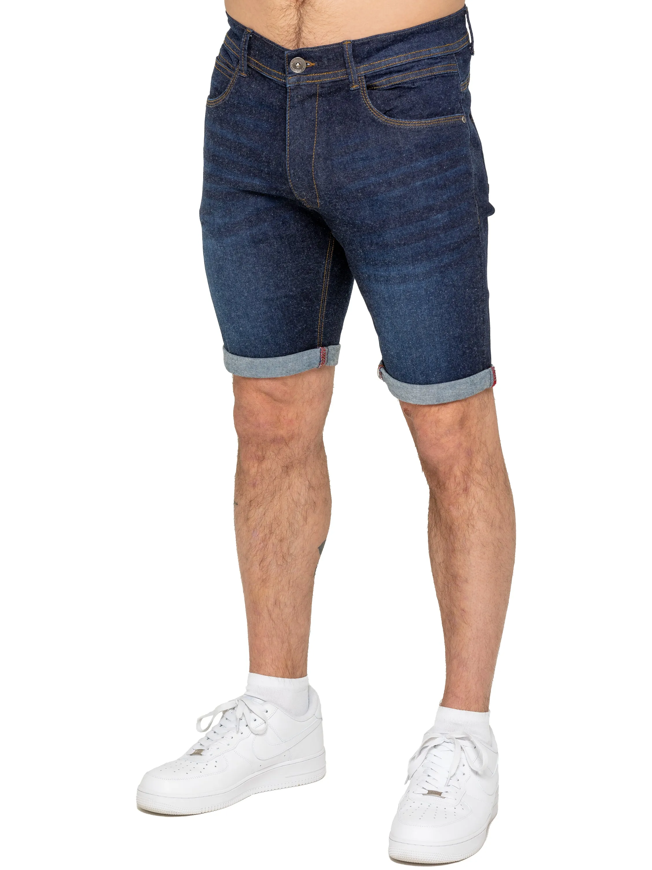 Enzo | Mens Denim Stretch Shorts