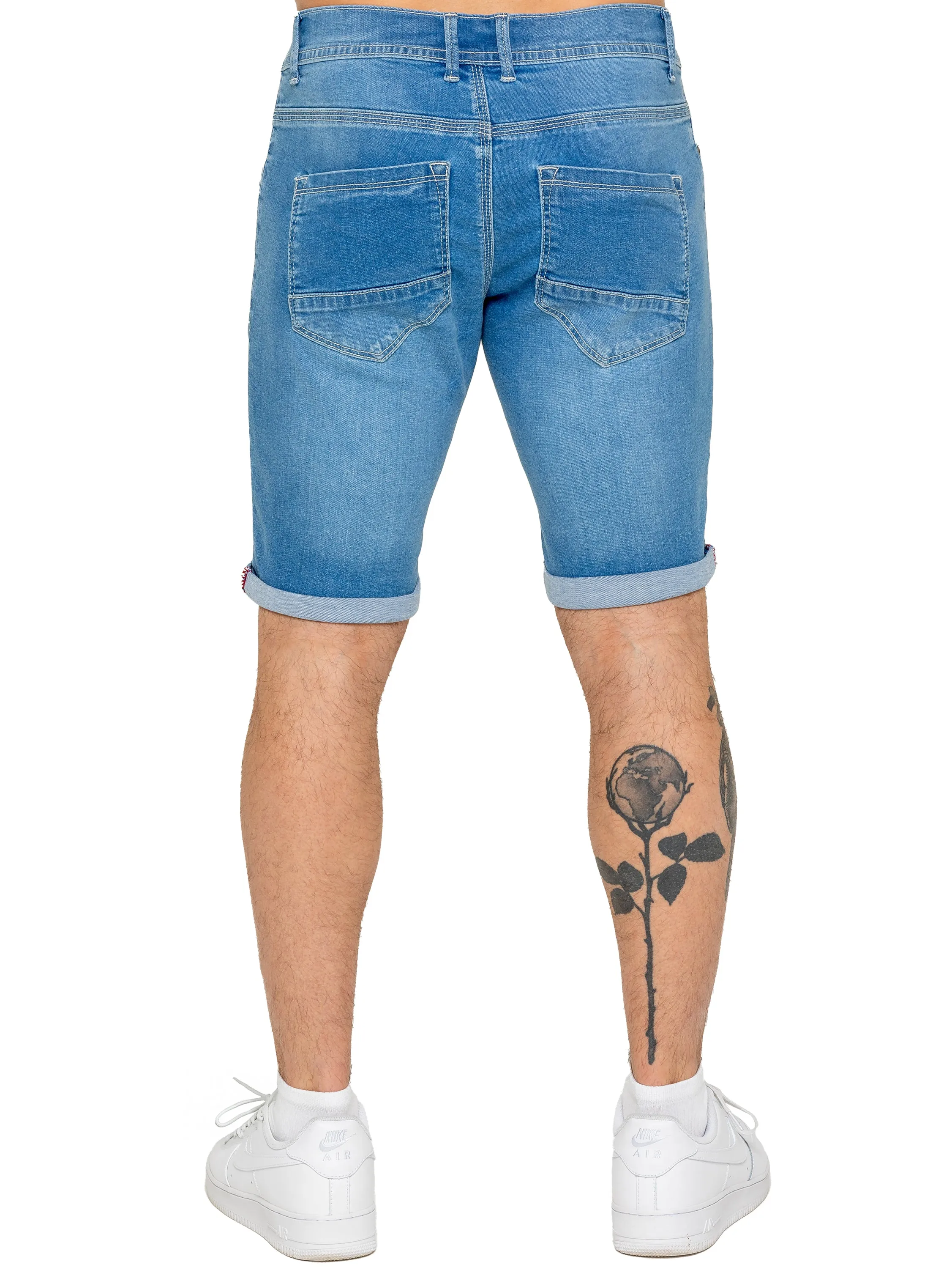Enzo | Mens Denim Stretch Shorts