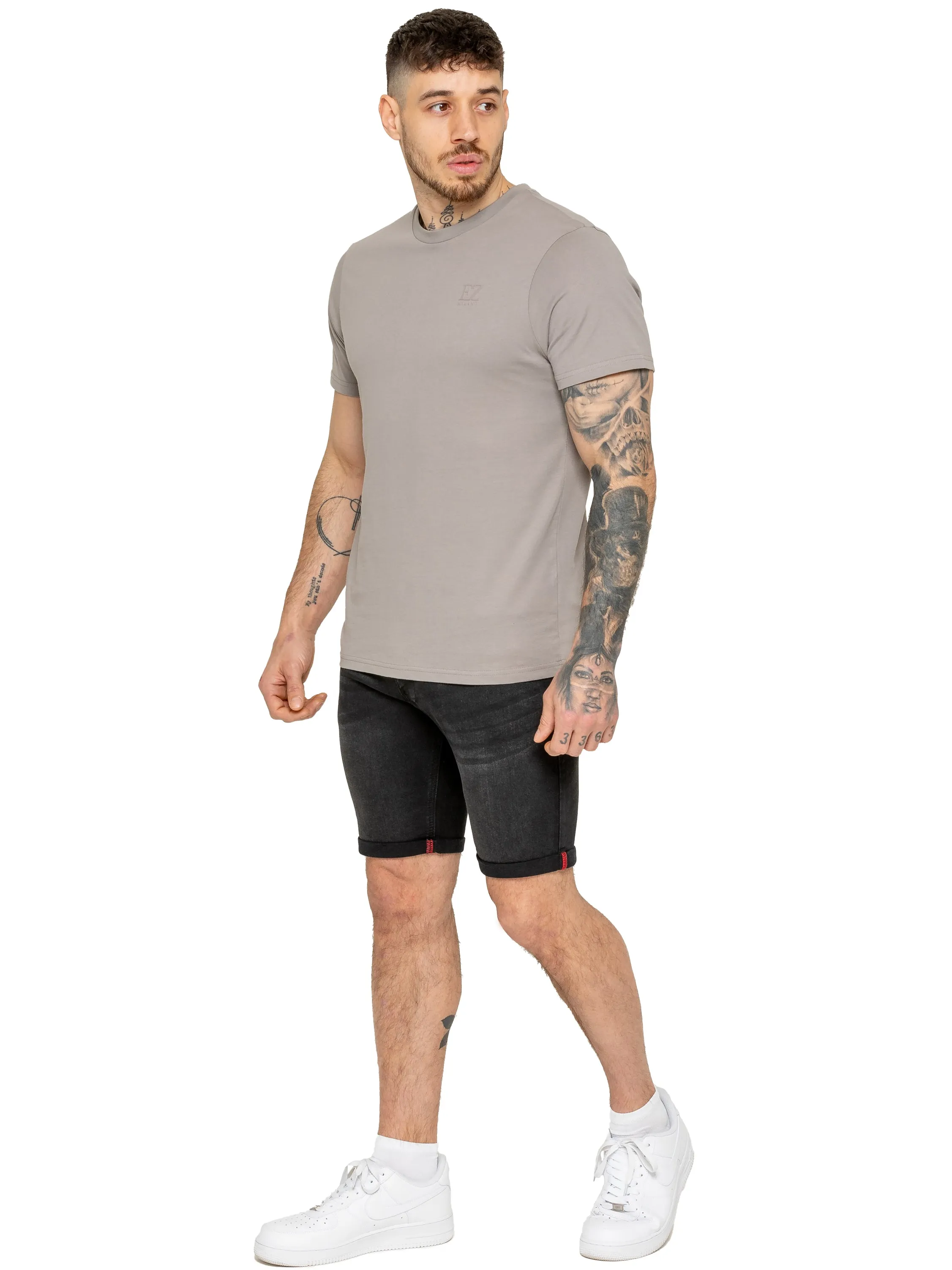 Enzo | Mens Denim Stretch Shorts