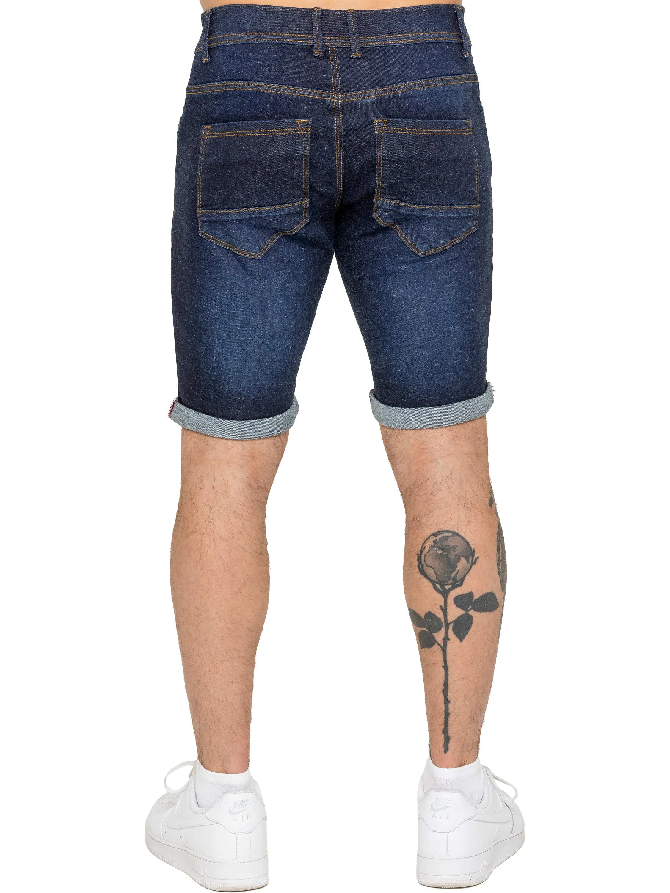 Enzo | Mens Denim Stretch Shorts