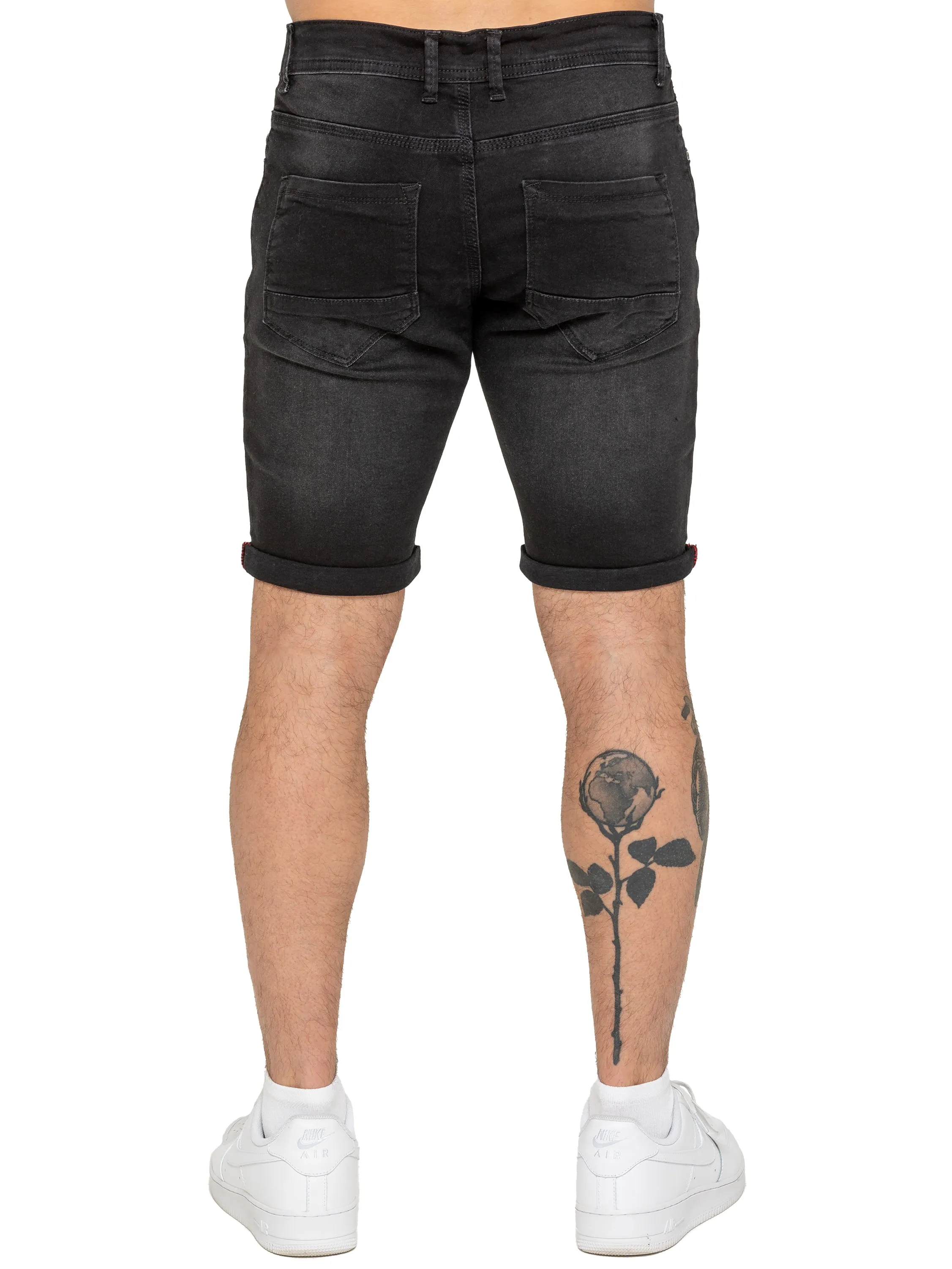 Enzo | Mens Denim Stretch Shorts