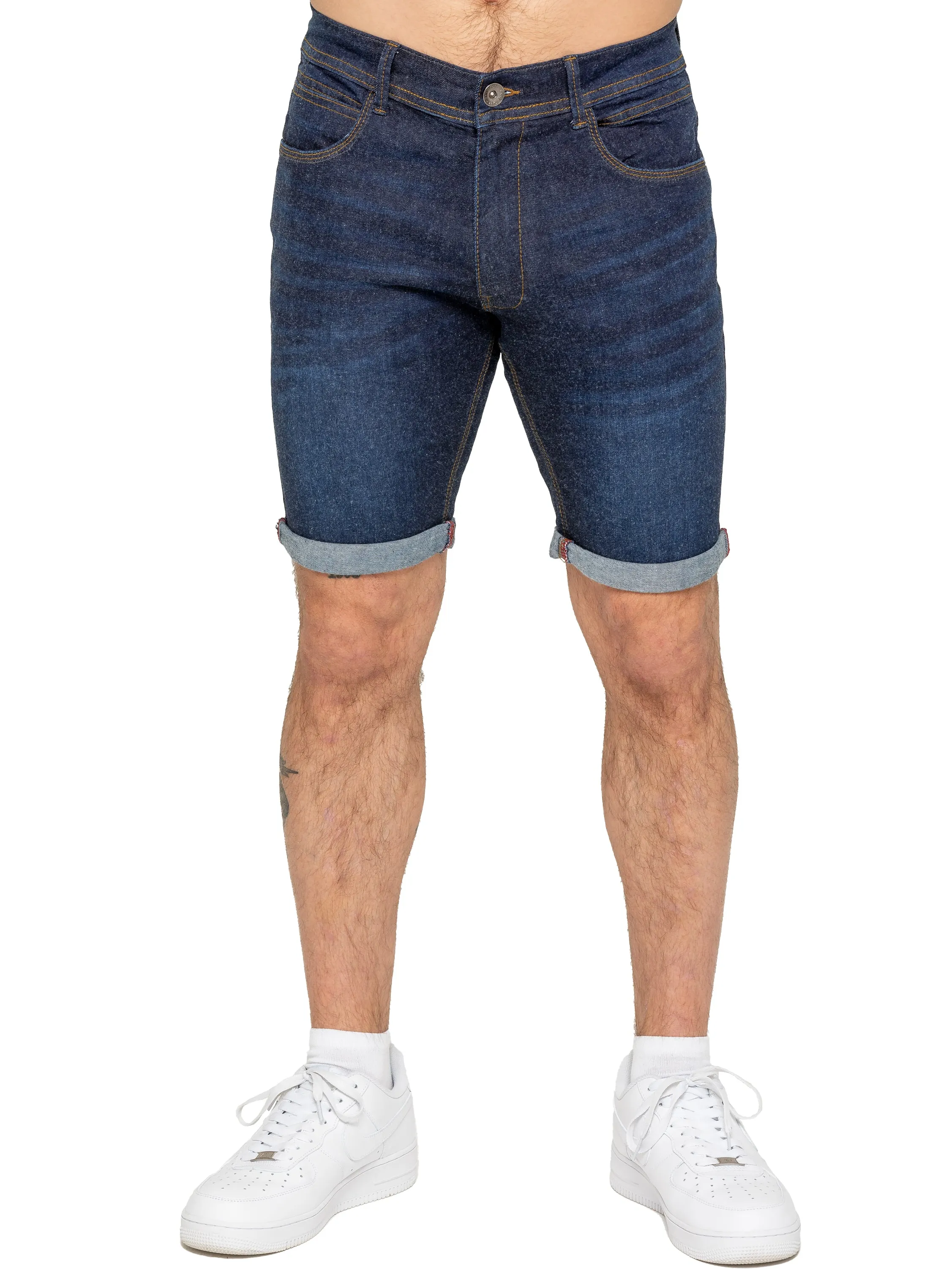 Enzo | Mens Denim Stretch Shorts