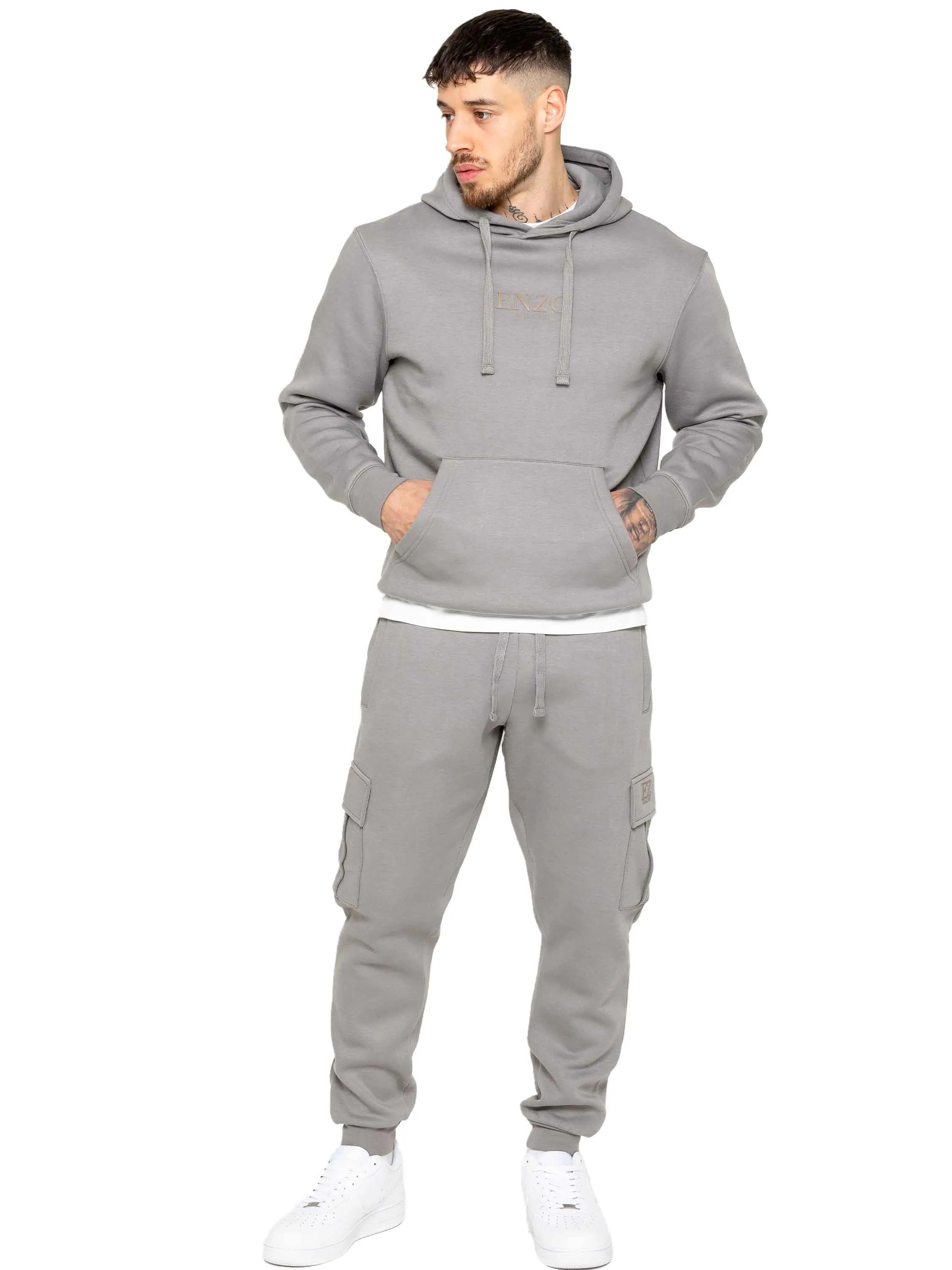 Enzo | Mens Pullover Hoodie Tracksuit Set