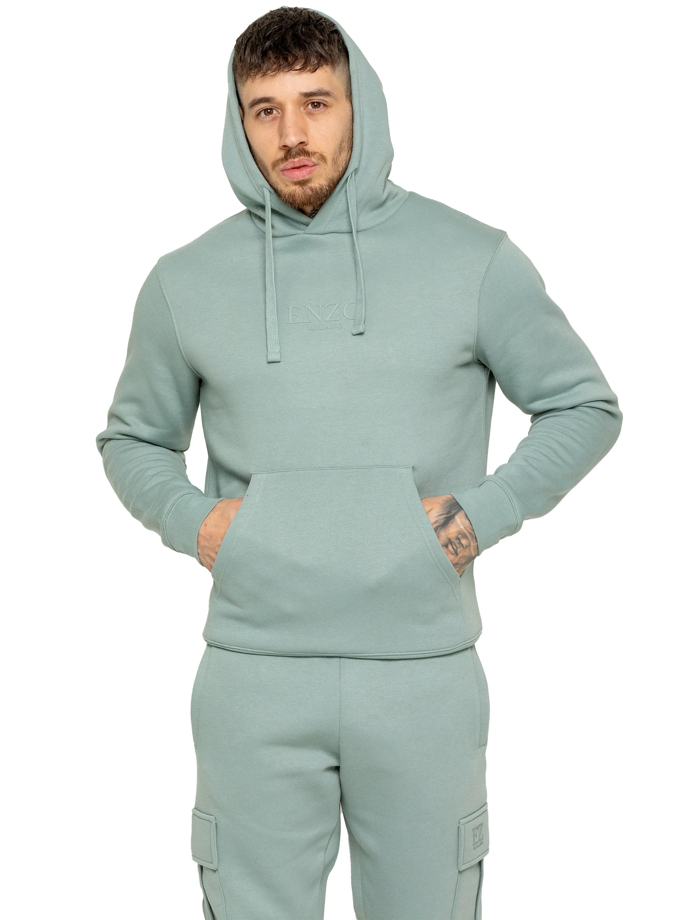 Enzo | Mens Pullover Hoodie Tracksuit Set