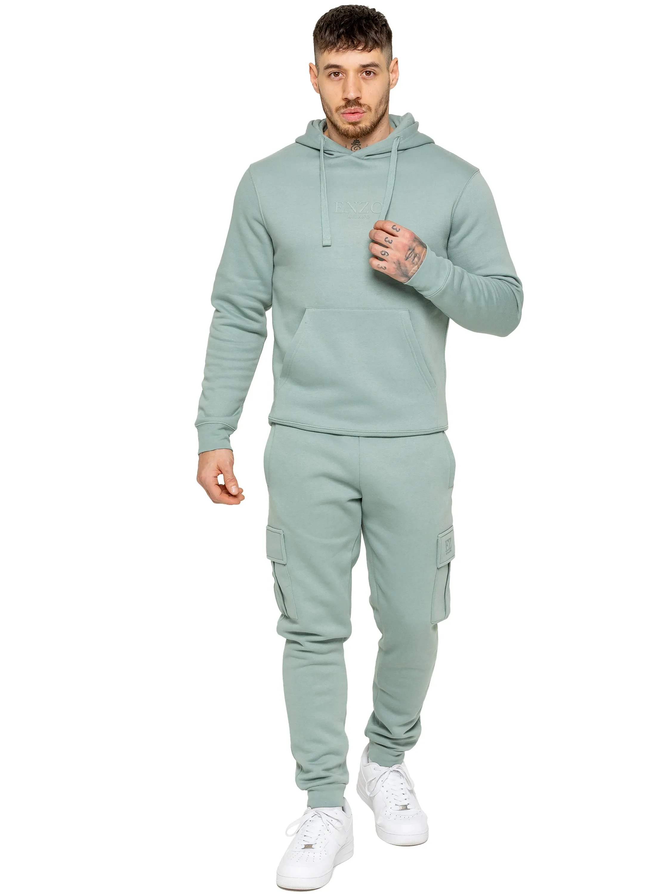 Enzo | Mens Pullover Hoodie Tracksuit Set