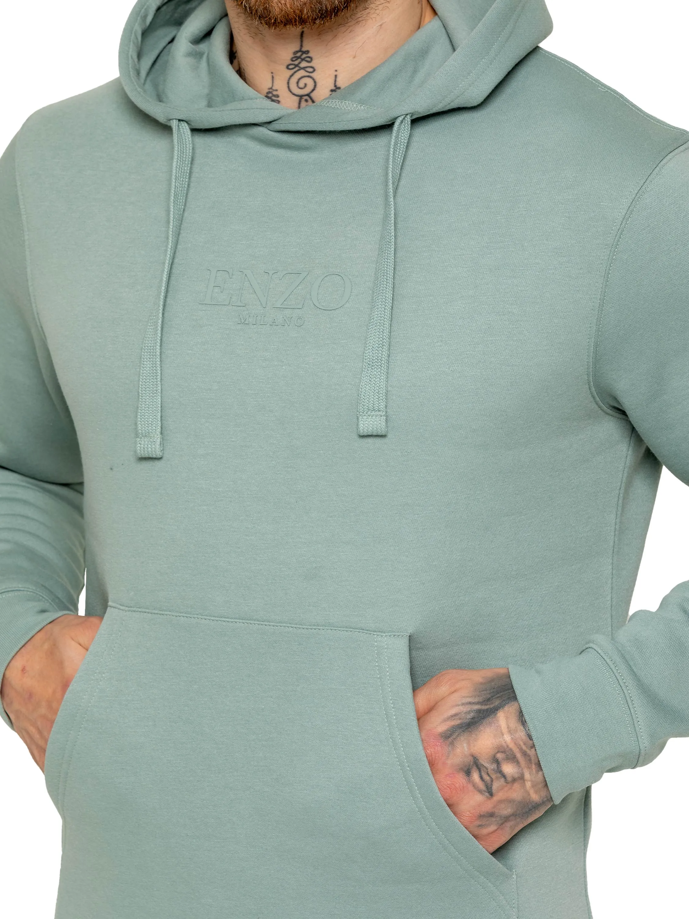 Enzo | Mens Pullover Hoodie Tracksuit Set