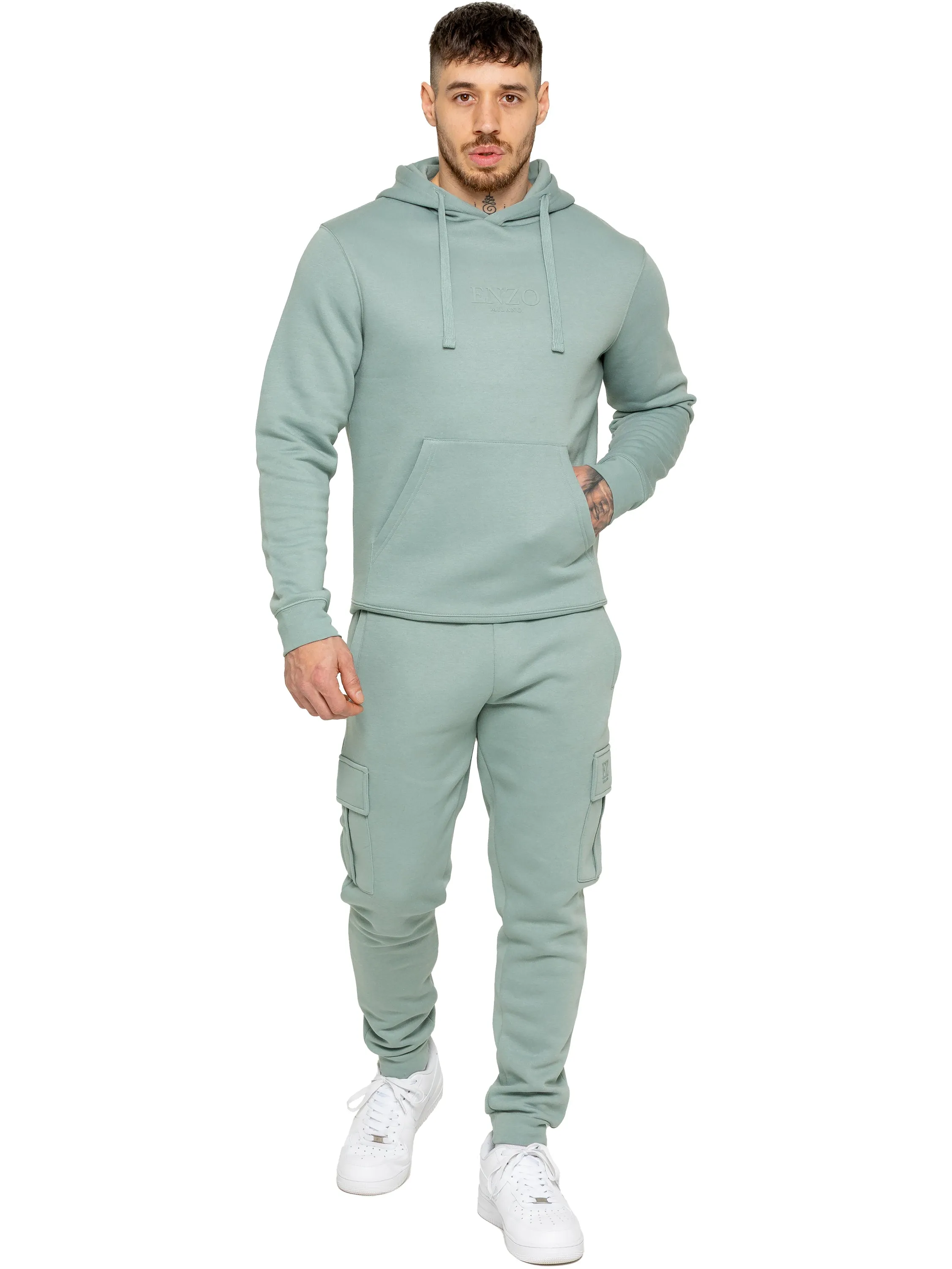 Enzo | Mens Pullover Hoodie Tracksuit Set