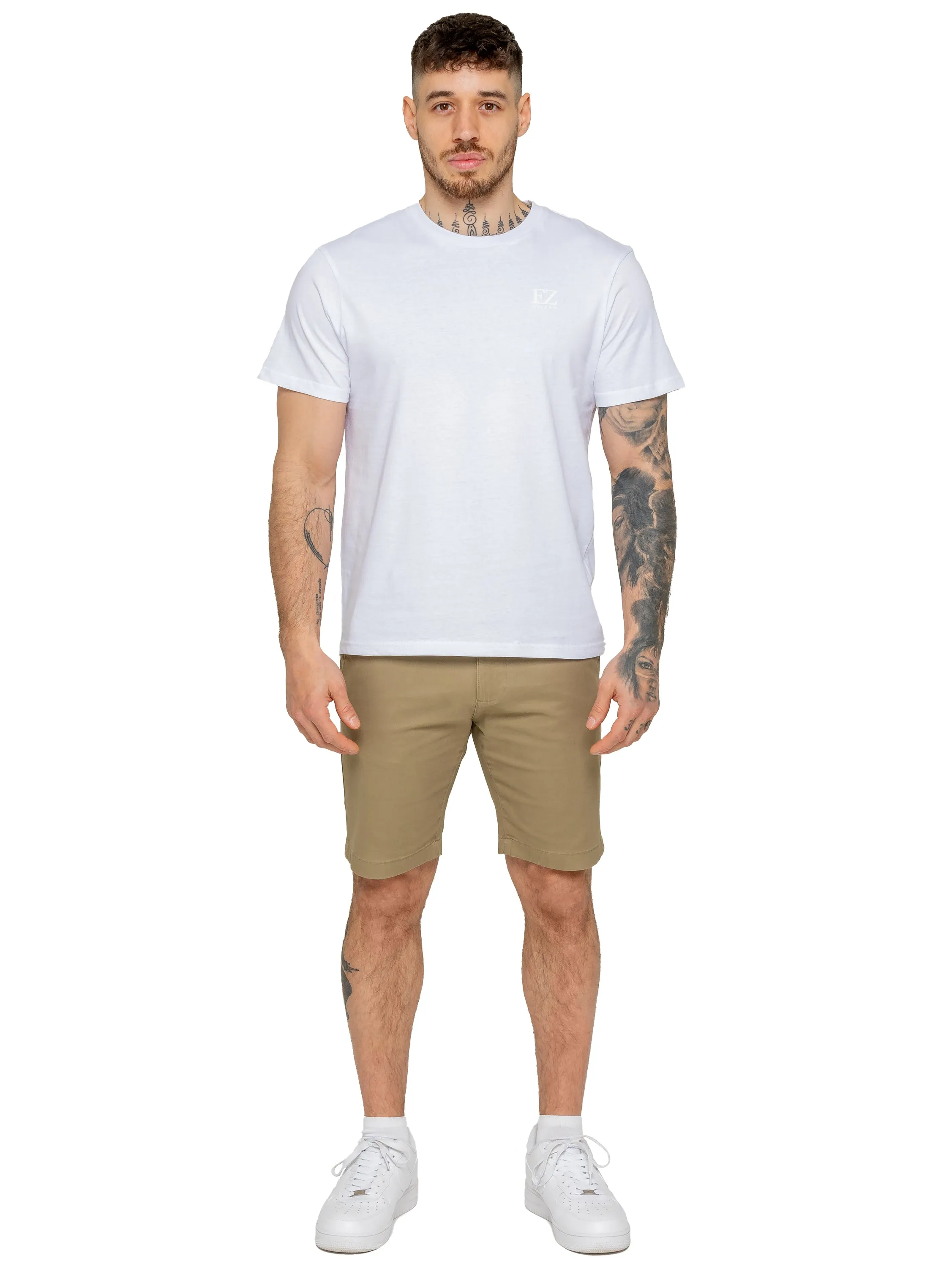 Enzo | Mens Stretch Chino Shorts