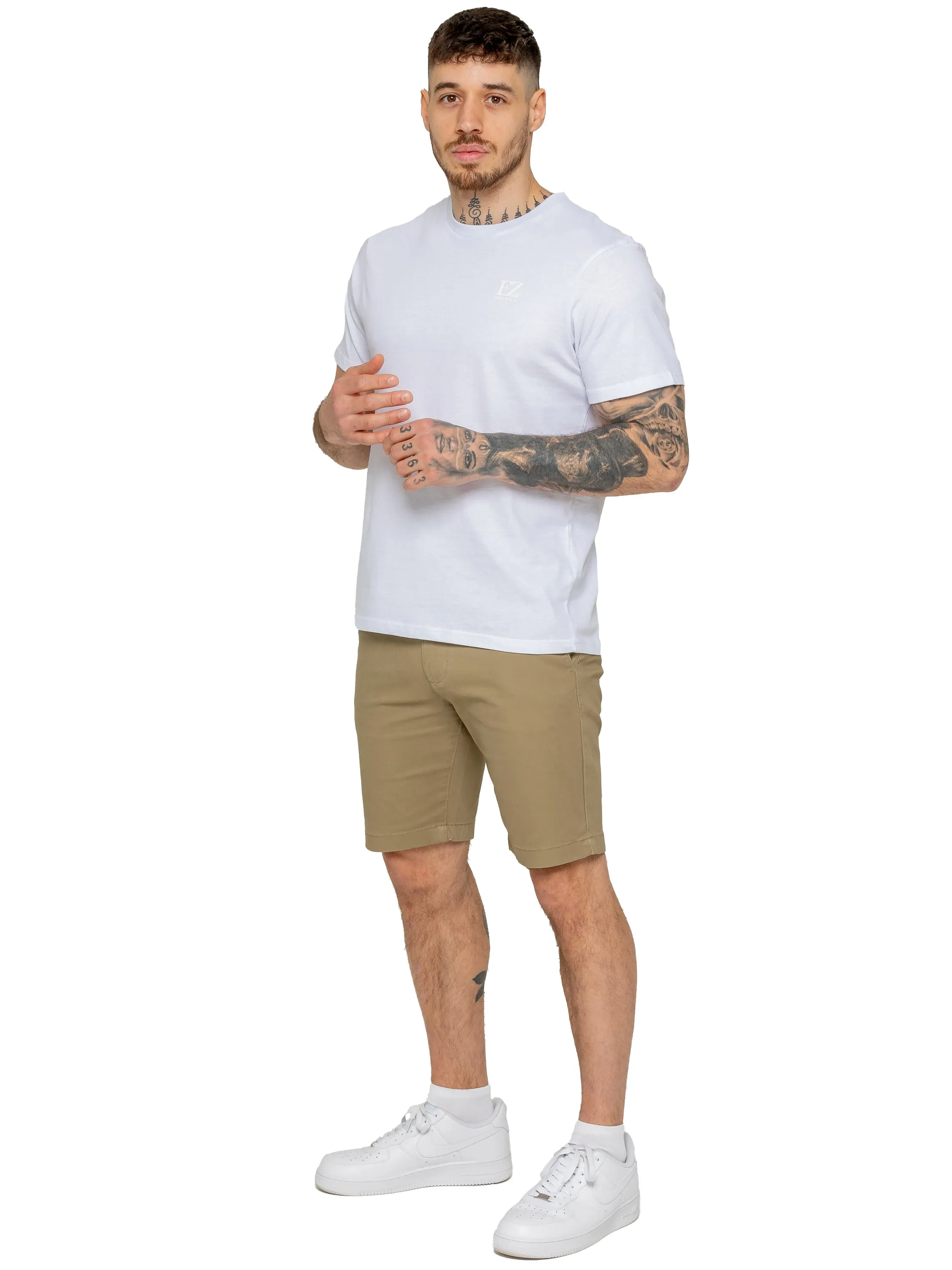 Enzo | Mens Stretch Chino Shorts