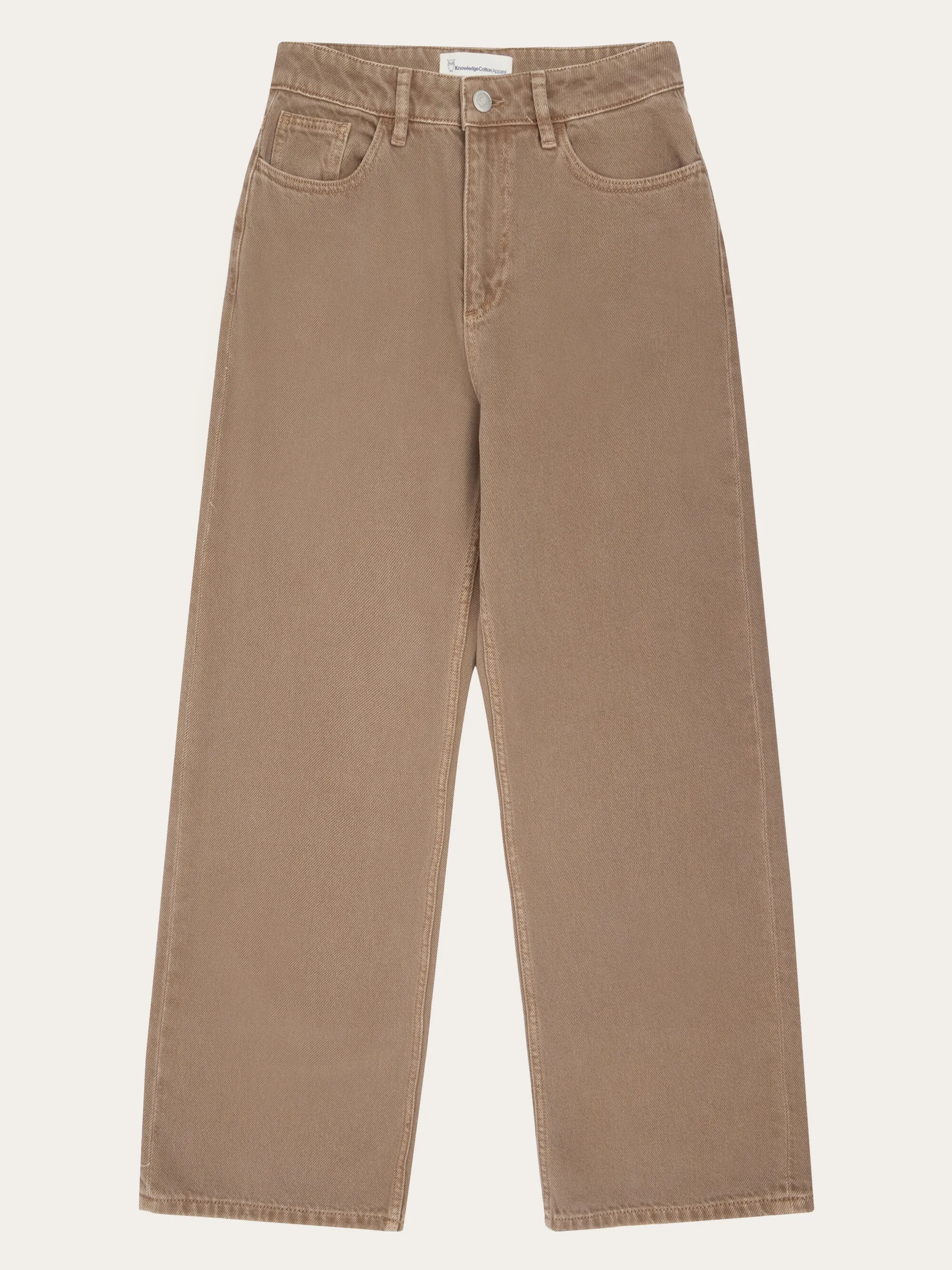 GALE straight mid-rise raw twill 5-pocket pants - GOTS/Vegan - Tiramisu Knowledge Cotton