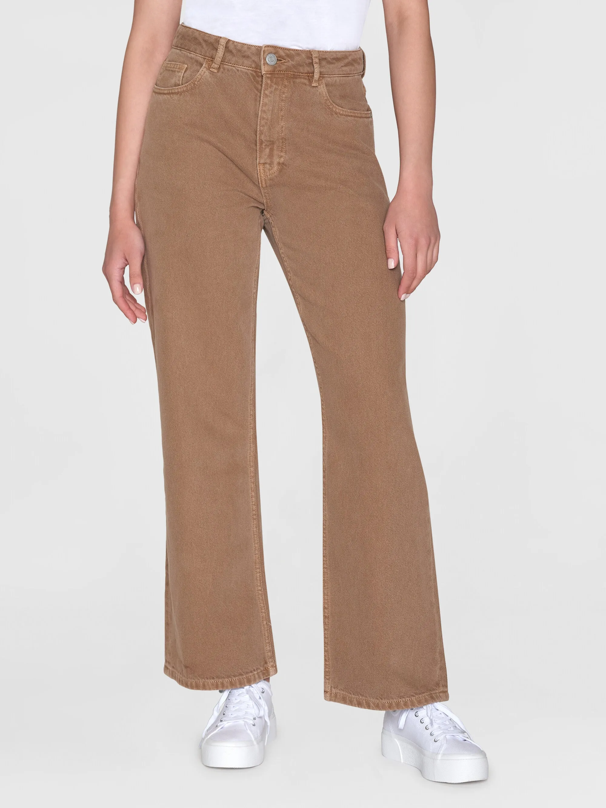 GALE straight mid-rise raw twill 5-pocket pants - GOTS/Vegan - Tiramisu Knowledge Cotton