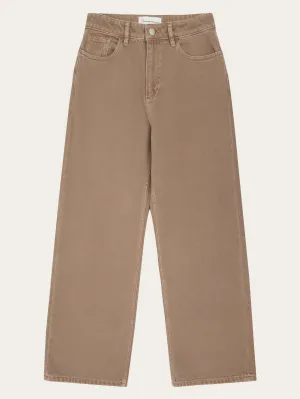 GALE straight mid-rise raw twill 5-pocket pants - GOTS/Vegan - Tiramisu Knowledge Cotton