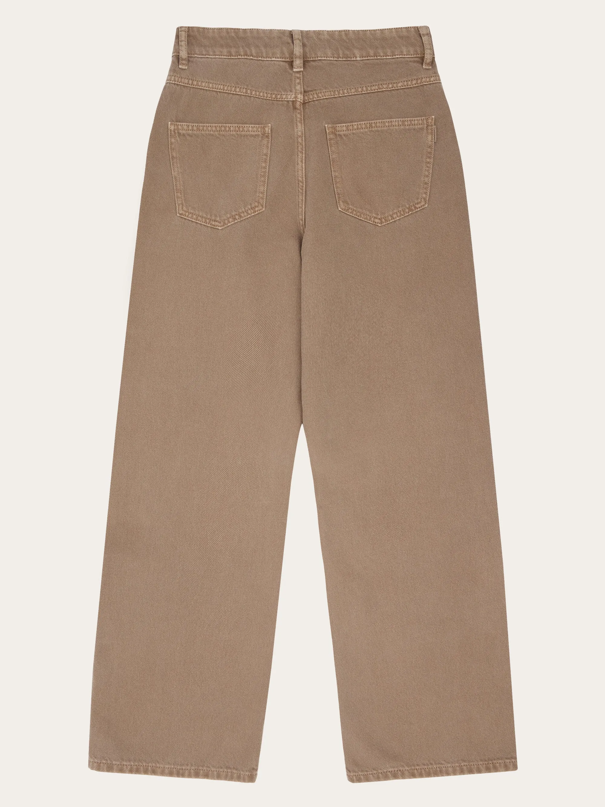 GALE straight mid-rise raw twill 5-pocket pants - GOTS/Vegan - Tiramisu Knowledge Cotton