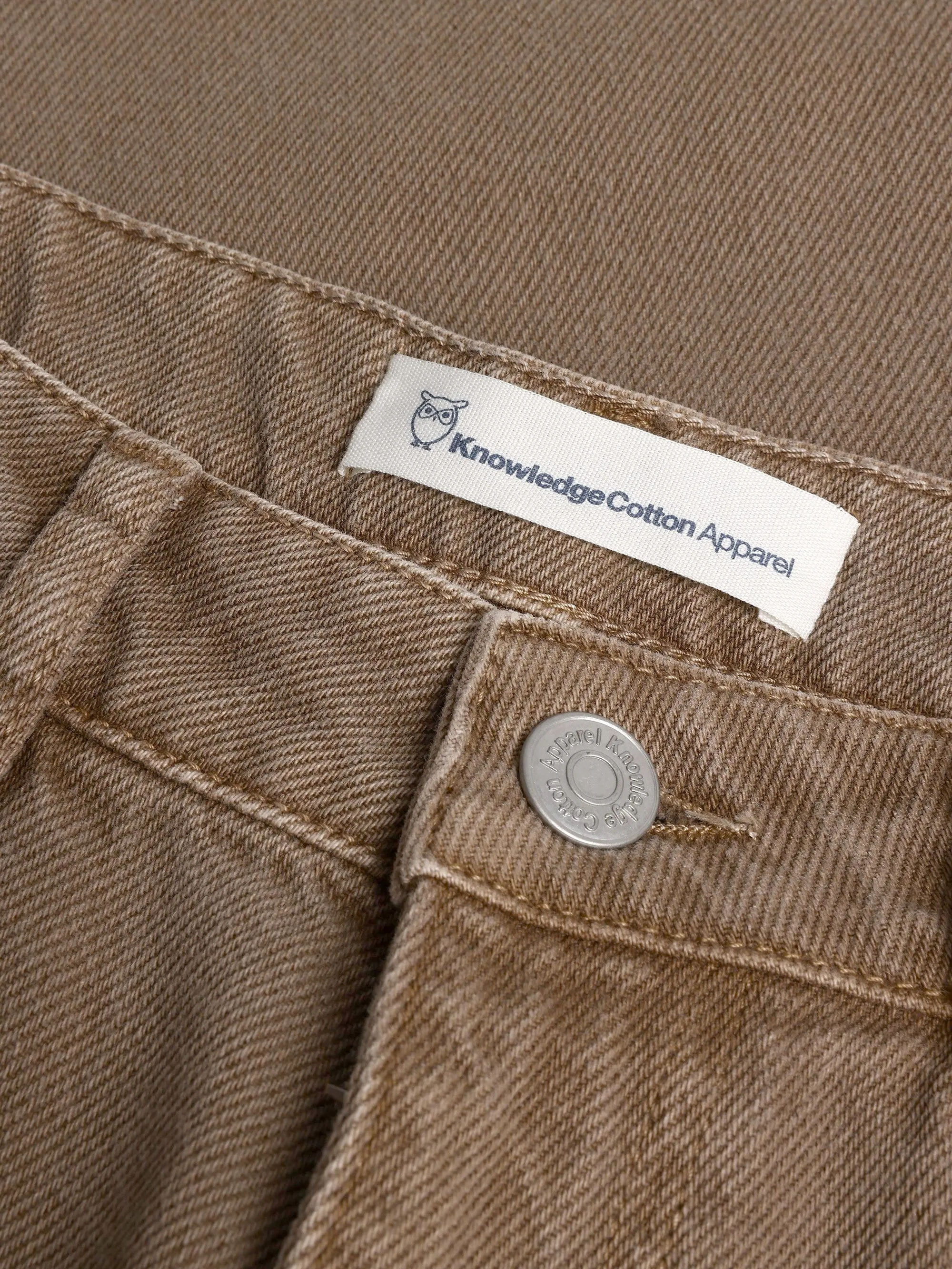 GALE straight mid-rise raw twill 5-pocket pants - GOTS/Vegan - Tiramisu Knowledge Cotton