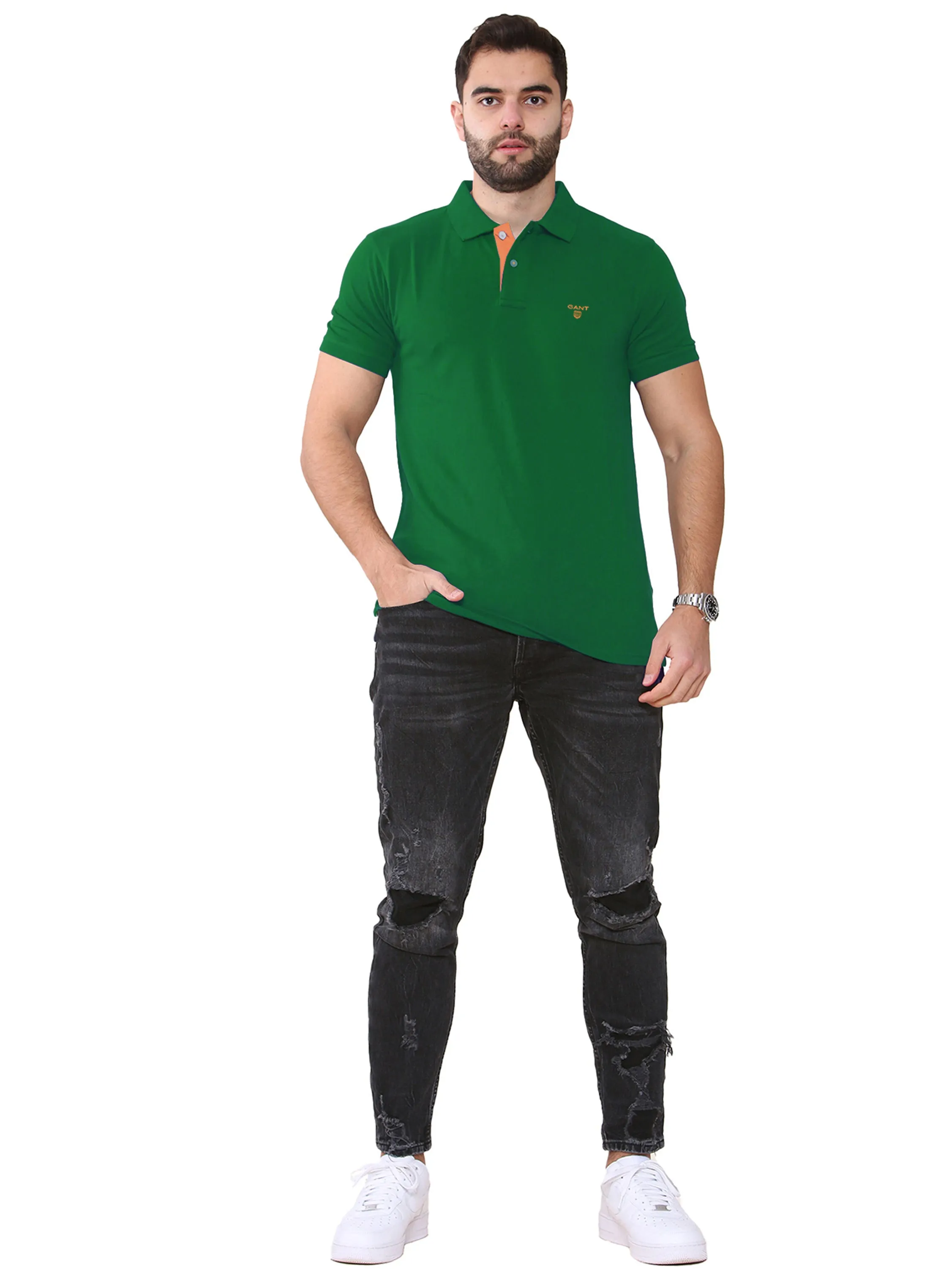 Gant | Mens Contrast Collar Polo Shirt
