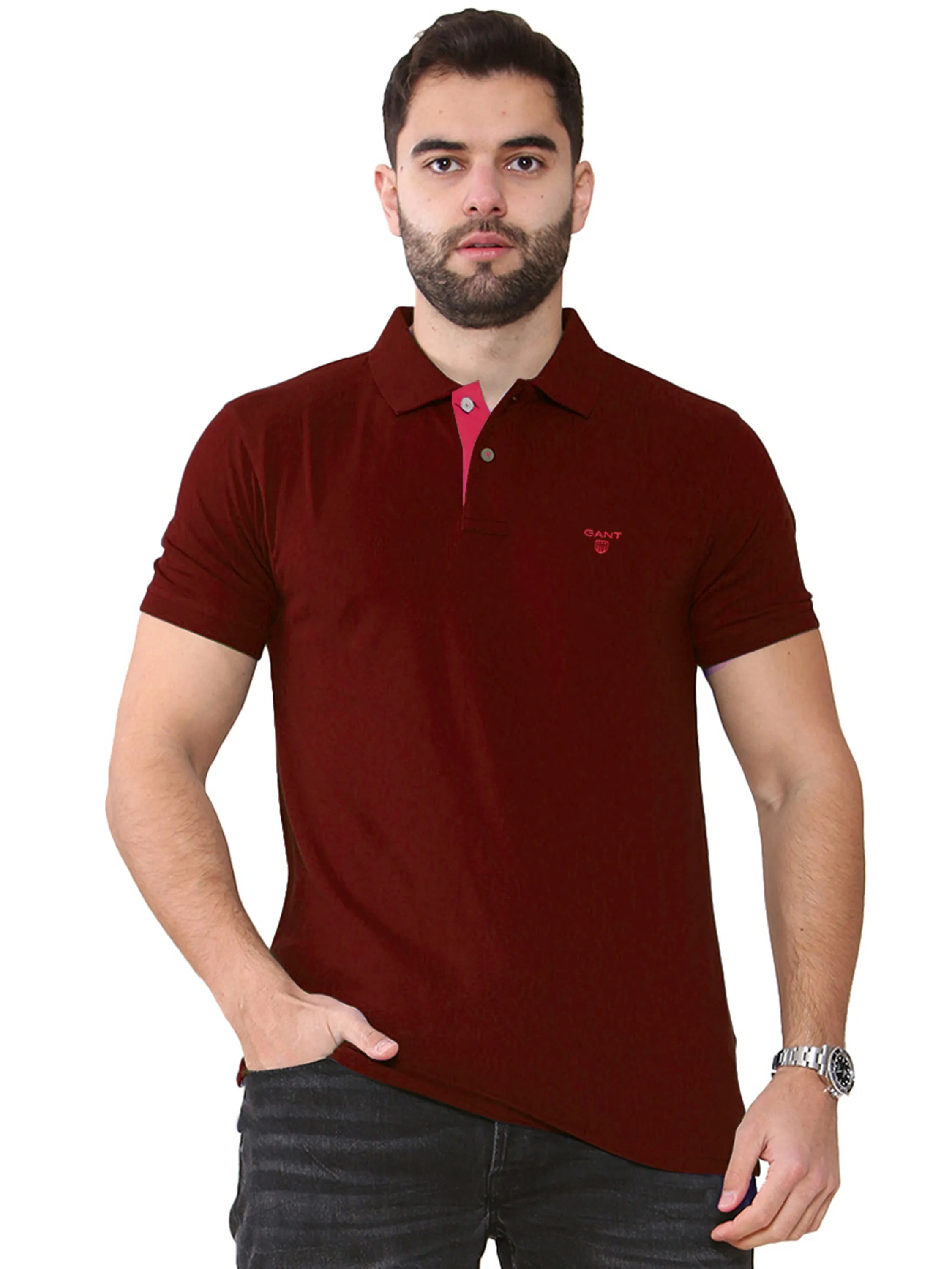 Gant | Mens Contrast Collar Polo Shirt