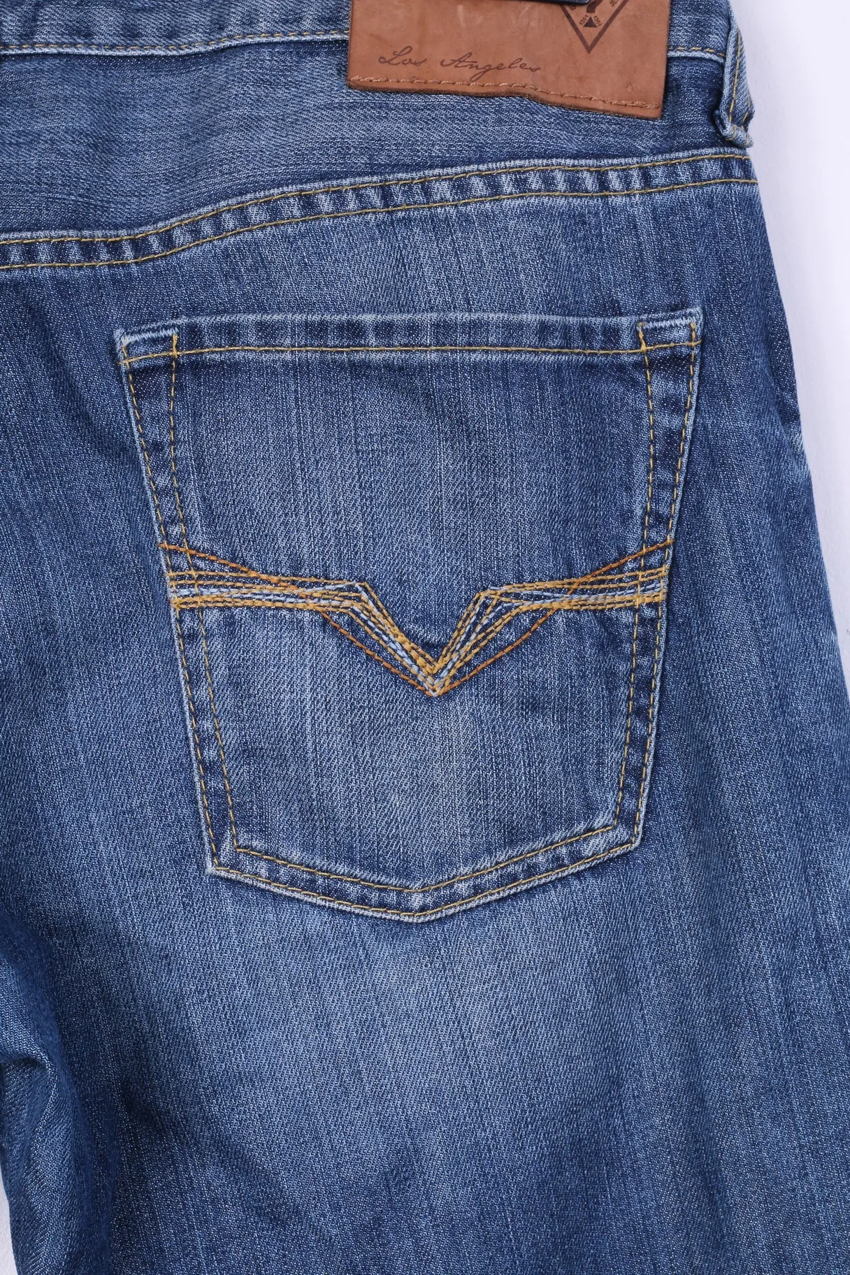 Guess Los Angeles Mens W32 Trousers Denim Cotton Jeans Straight Leg Pants