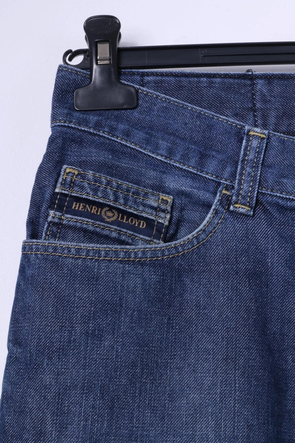 Henri Lloyd Mens 32 Jeans Trousers Navy Cotton Classic Straight Leg Denim Pants