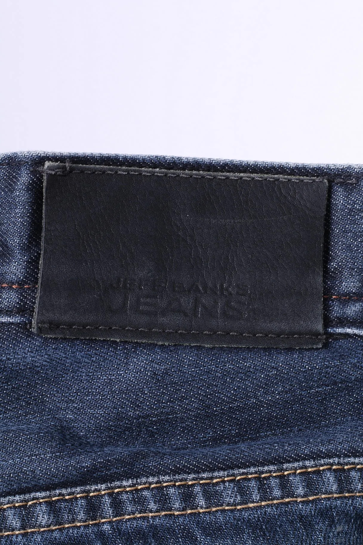 Jeff Banks London Mens W34 L30 Trousers Straight Leg Navy To Fit Waist Cotton