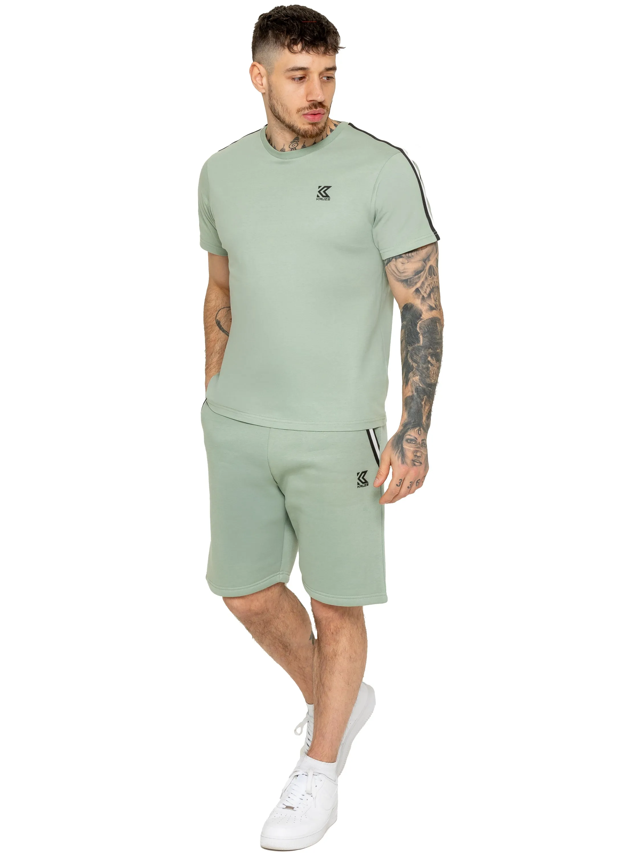 Kruze | Mens Tape T-Shirt With Shorts Set