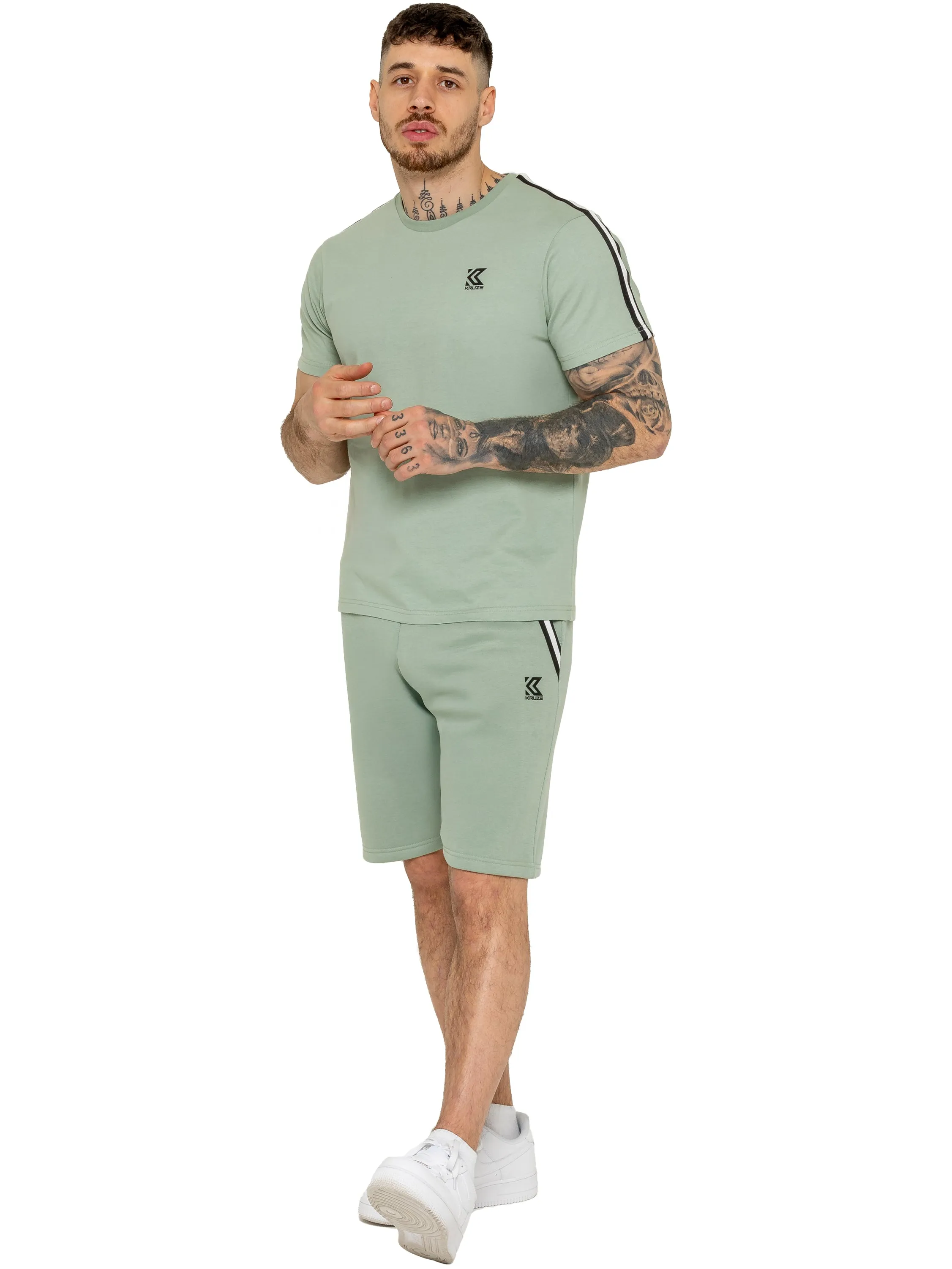 Kruze | Mens Tape T-Shirt With Shorts Set